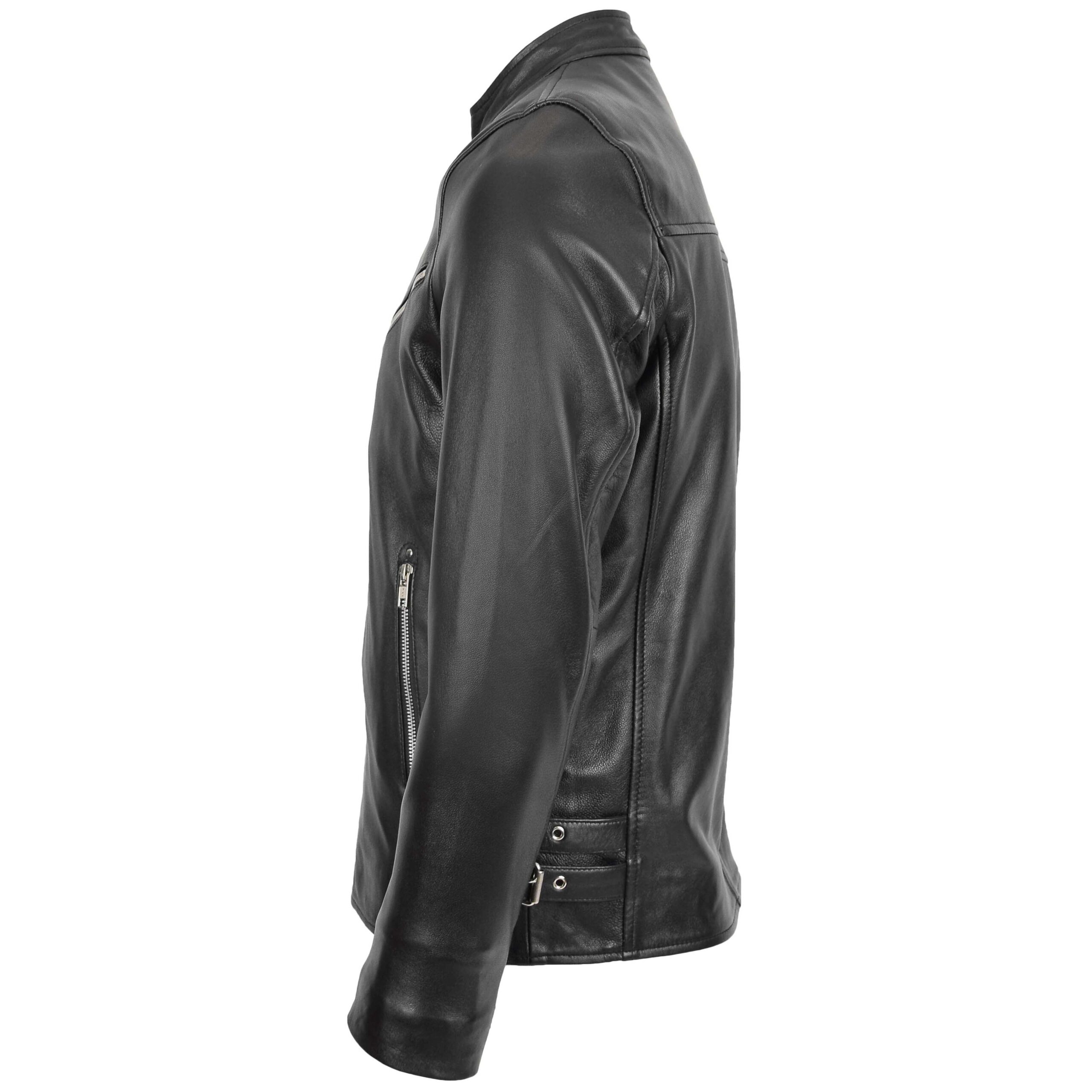 BUNERI Biker Cafe Racer Cuir Gerard Noire Casual – Image 5