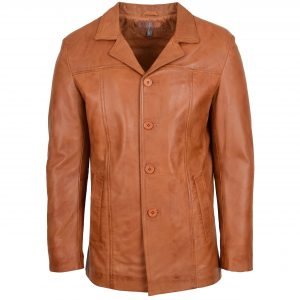 BUNERI Cuir Thrill Tan Caban Classique
