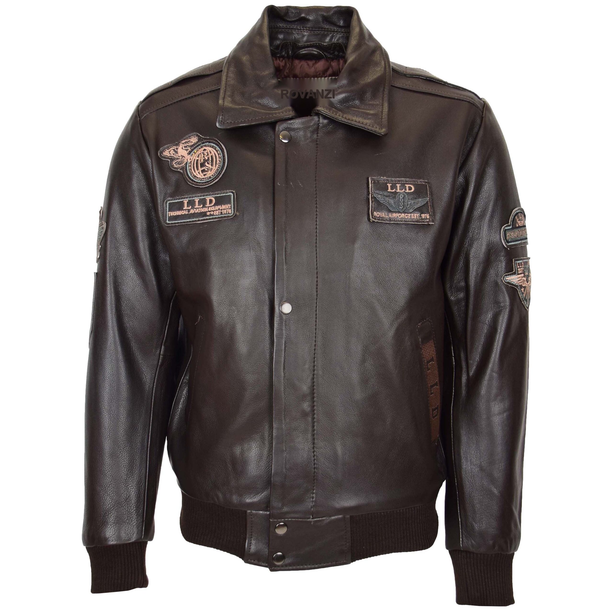 BUNERI Cuir Pilot-N Marron à Col Amovible – Image 3