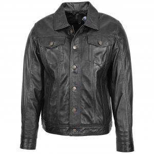 BUNERI Cuir Terry Noir Style Lee Rider Casual