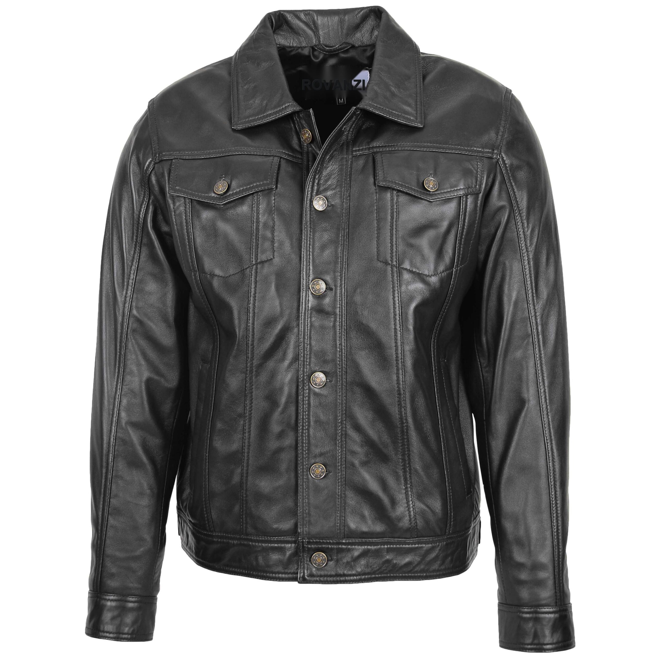 BUNERI Cuir Terry Noir Style Lee Rider Casual