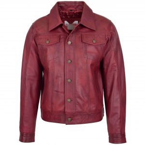 BUNERI Cuir Terry Bordeaux Lee Rider Casual