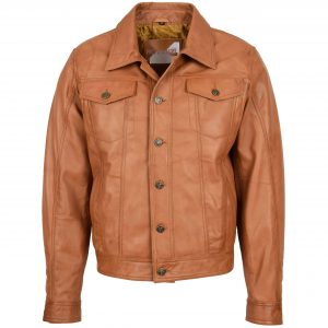 BUNERI Casual Cuir Terry Tan Style Lee Rider