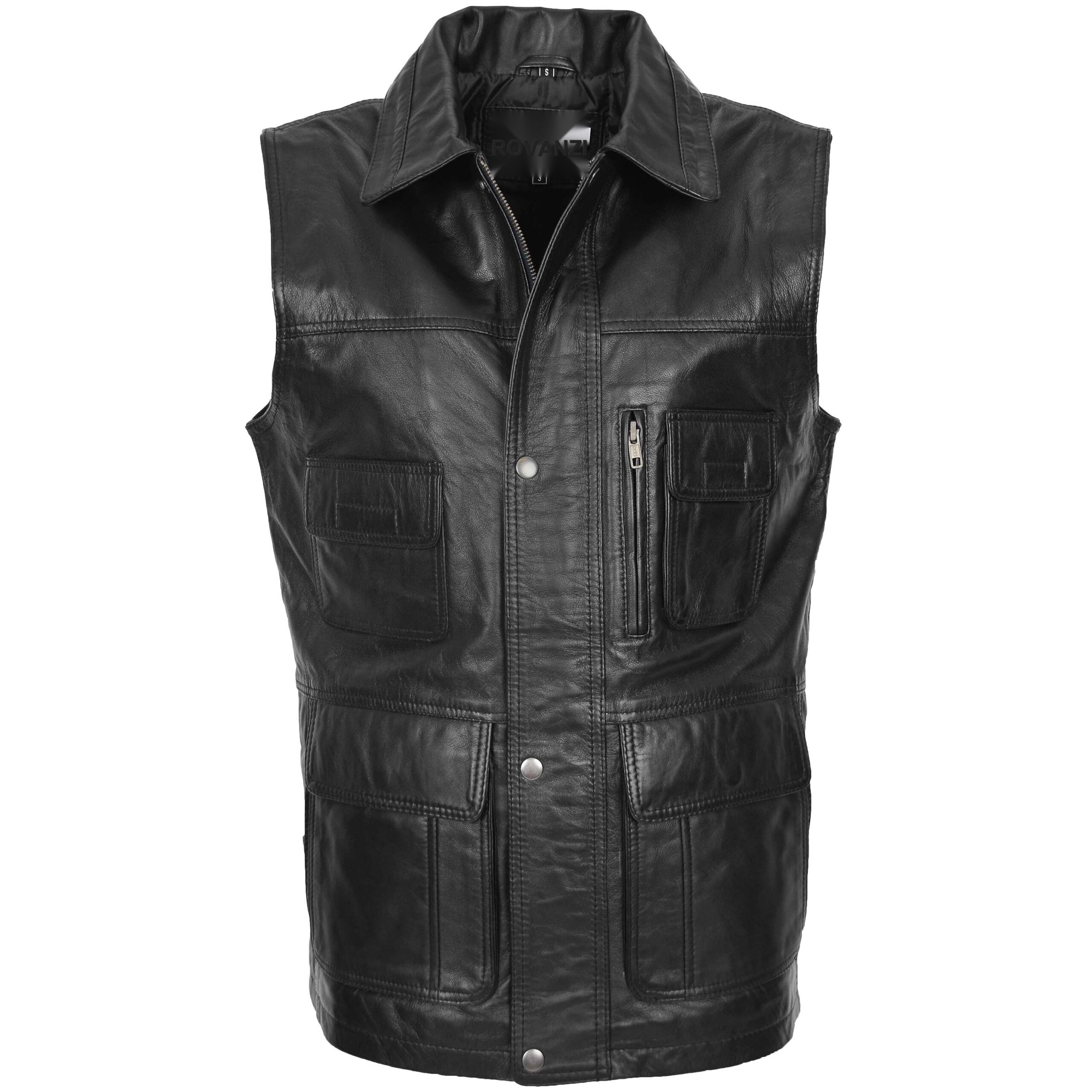 BUNERI Cuir Roger Noir Multi-Usage Homme