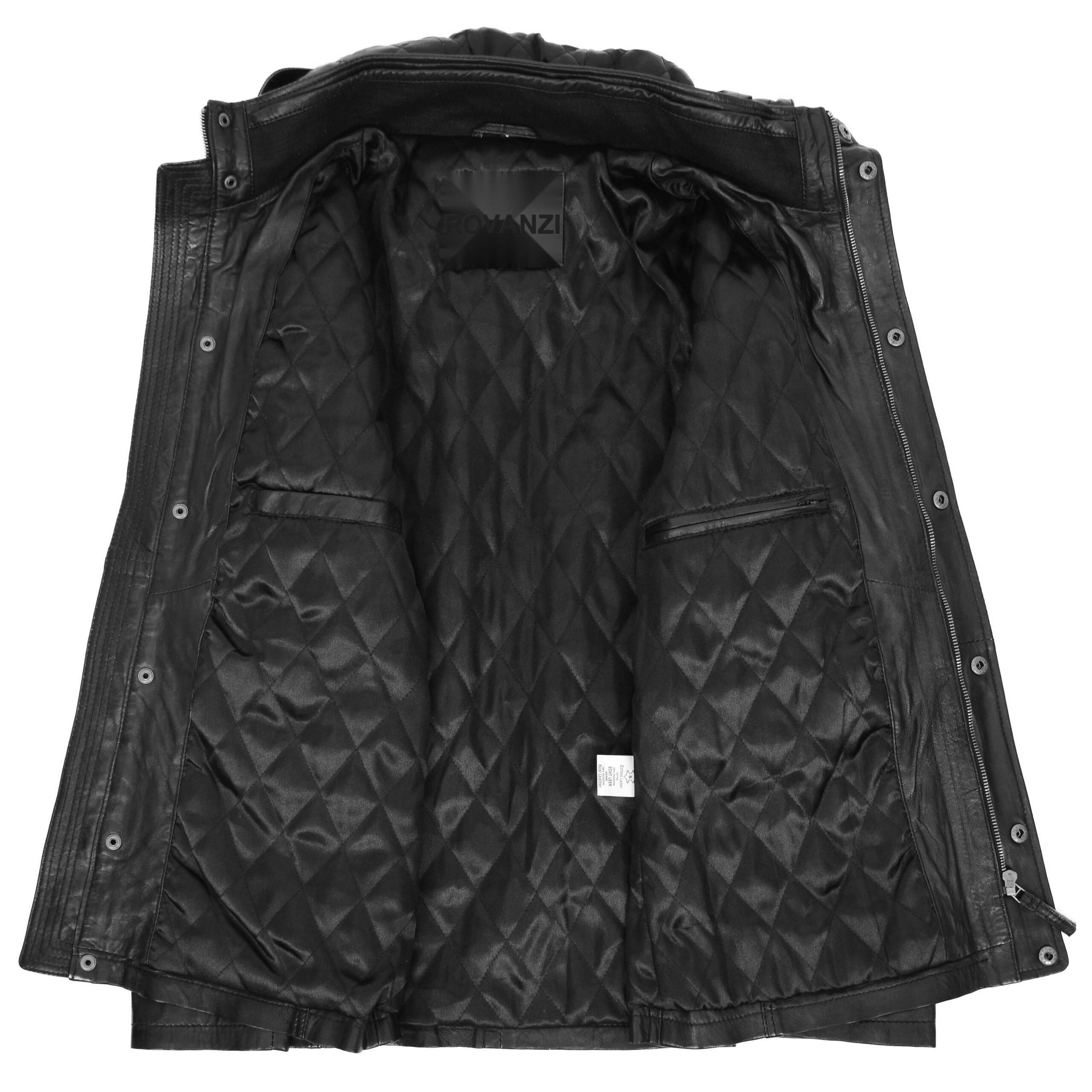 BUNERI Cuir Logan Noir Capuche Amovible Homme – Image 6