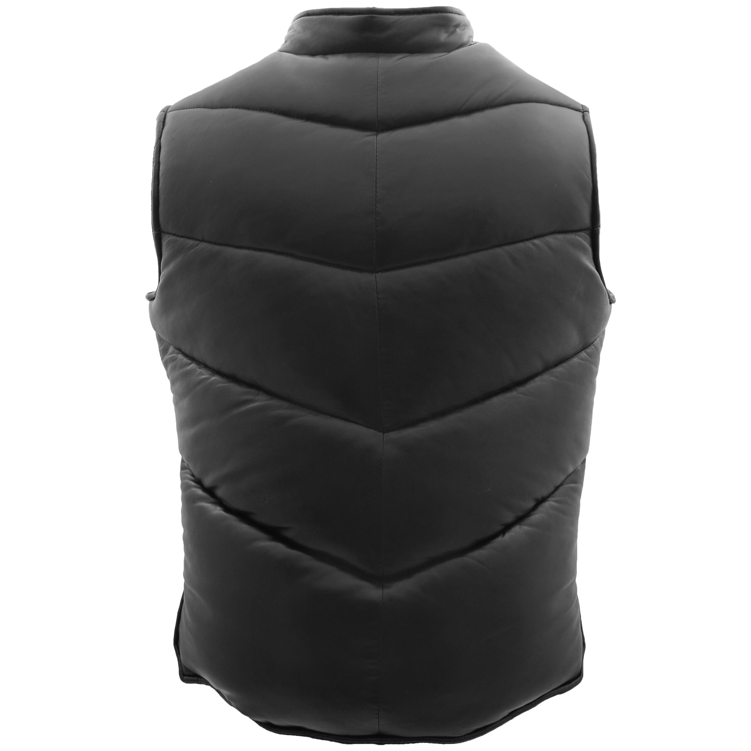 BUNERI Matelassé Cuir Leon Noir Body Warmer – Image 2