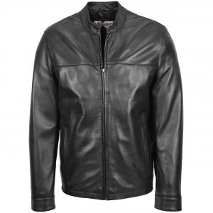 BUNERI Cuir Paul Noir Col Montant