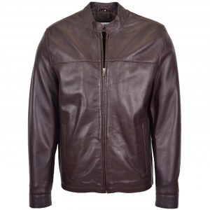 BUNERI Cuir Paul Marron Col Montant
