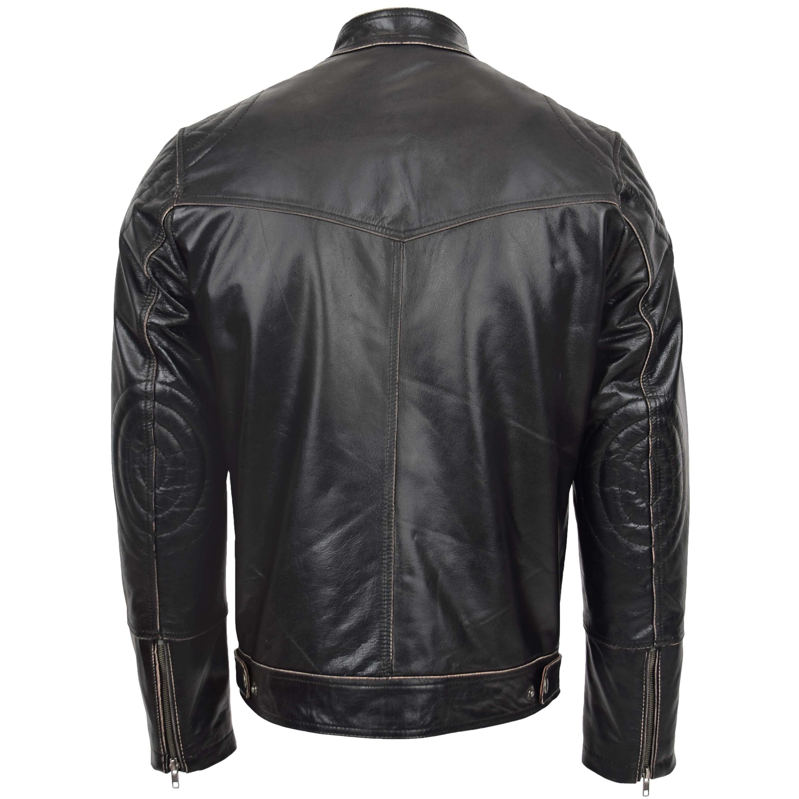 BUNERI Biker Cuir Colin Marron Foncé Vintage – Image 2