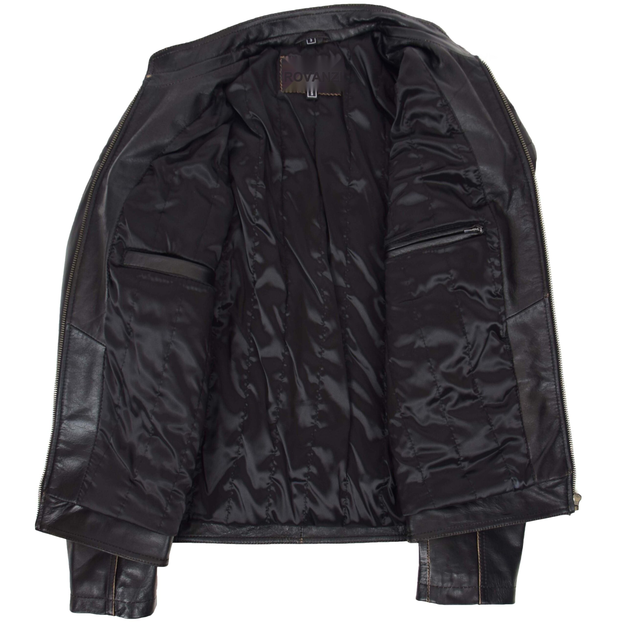 BUNERI Biker Cuir Colin Marron Foncé Vintage – Image 6