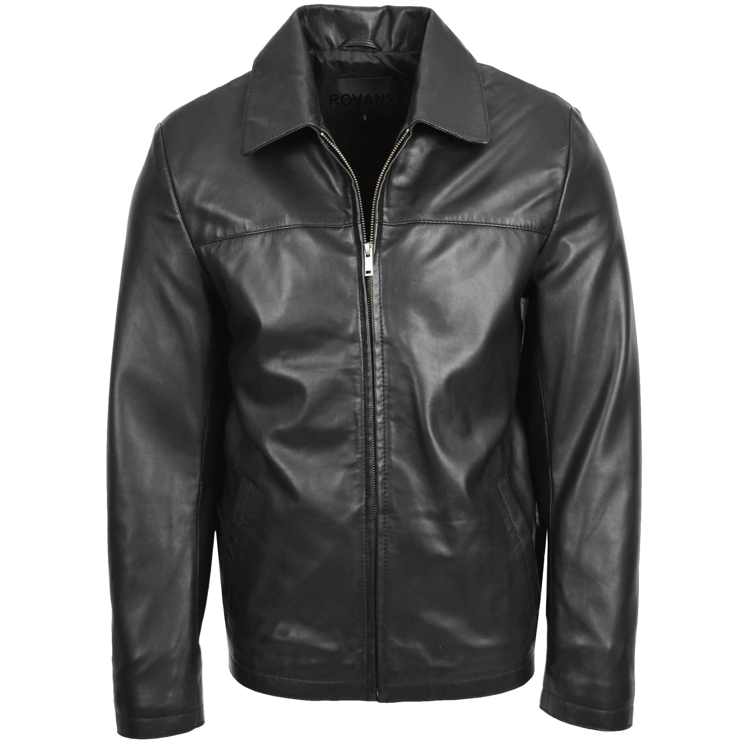 BUNERI Cuir James Noir Zip Box Harrington
