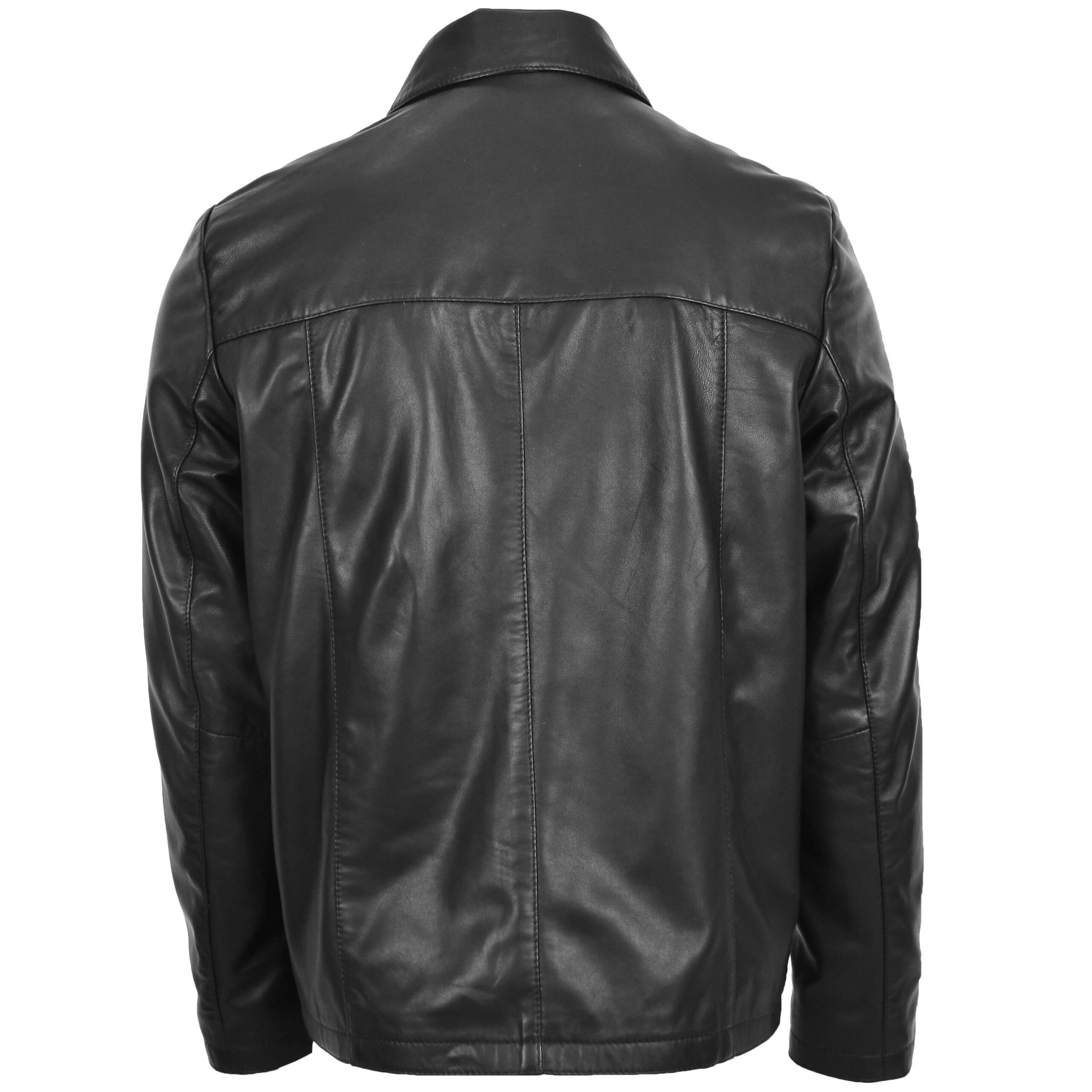 BUNERI Cuir James Noir Zip Box Harrington – Image 2