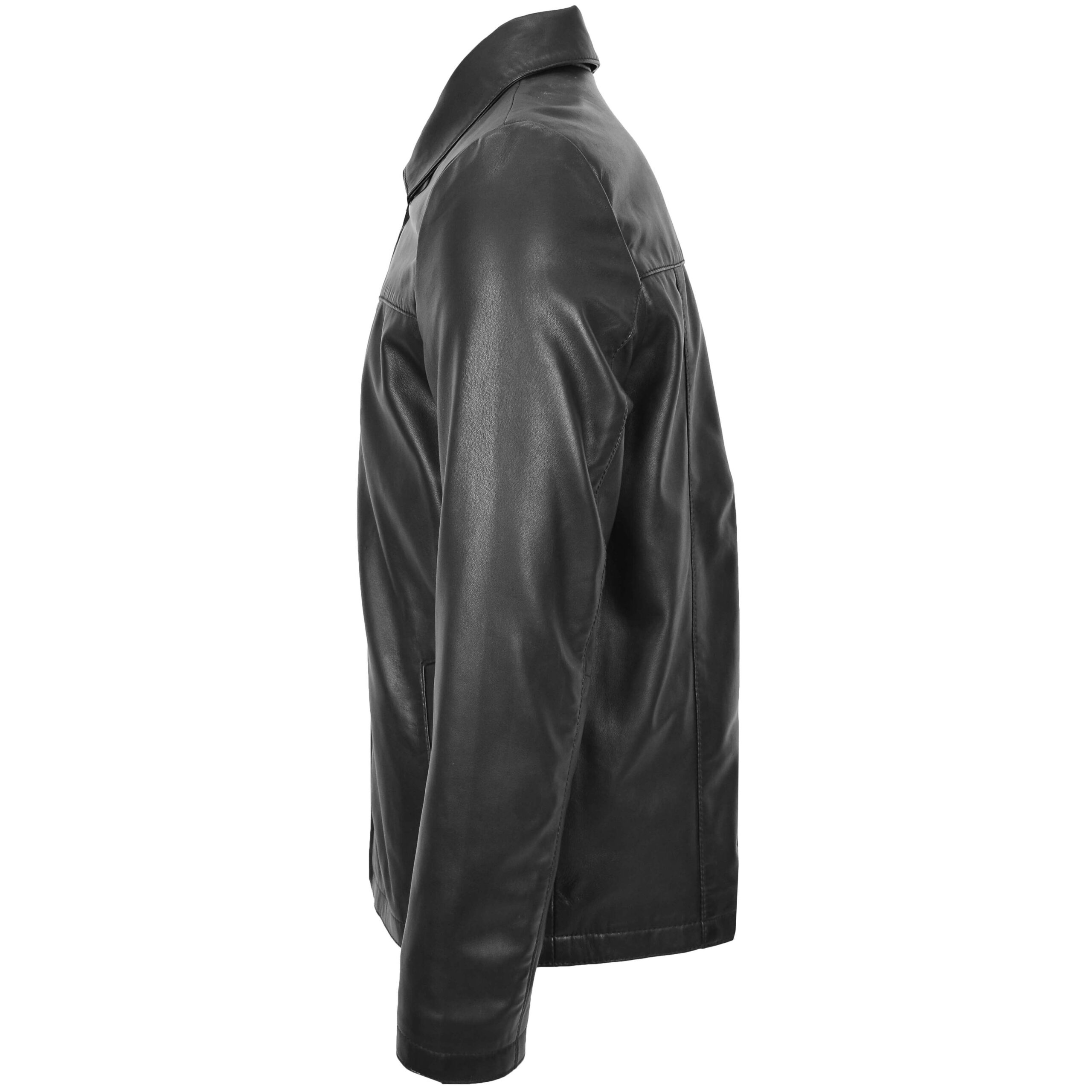 BUNERI Cuir James Noir Zip Box Harrington – Image 3