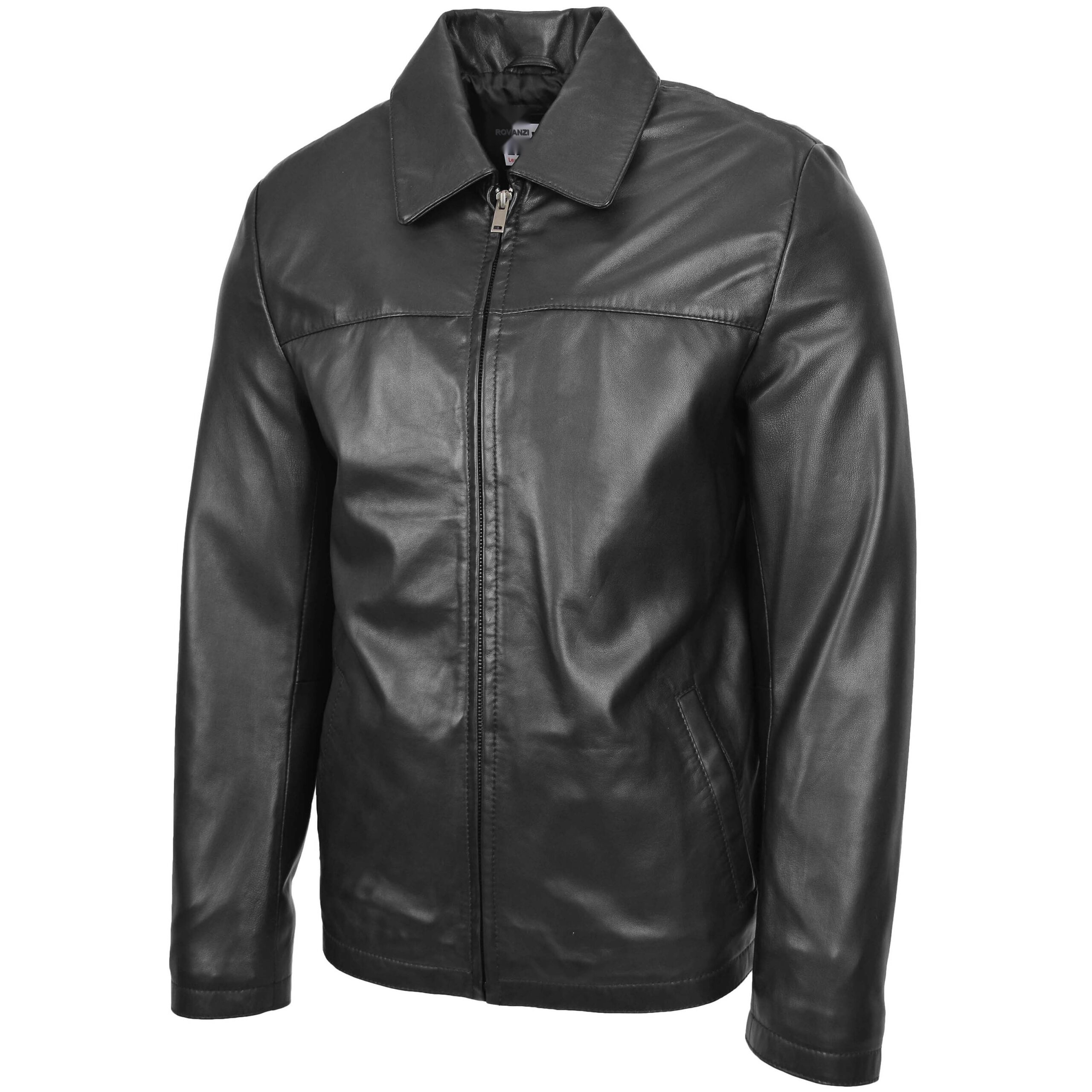 BUNERI Cuir James Noir Zip Box Harrington – Image 4