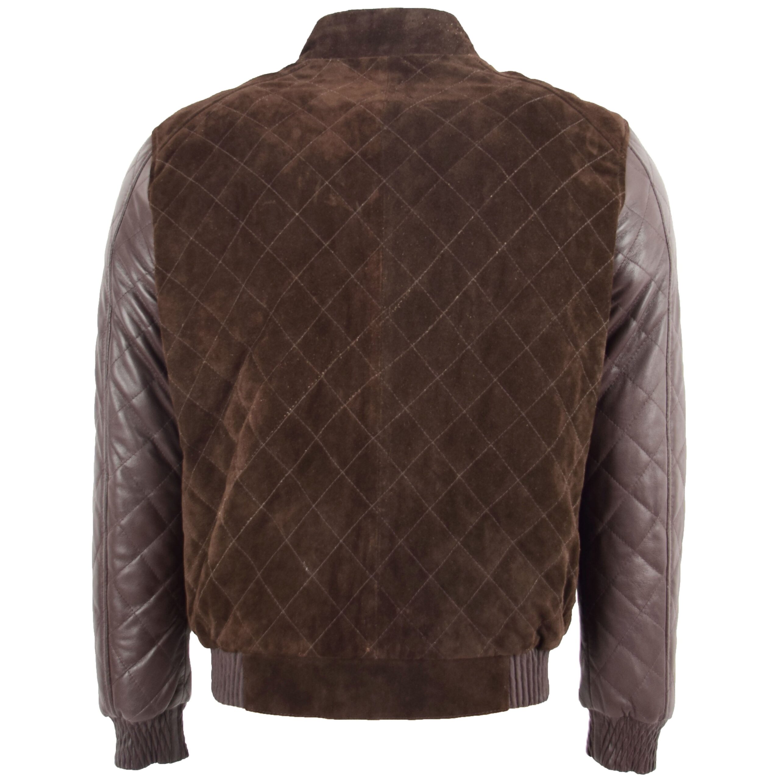 BUNERI Blouson Bomber Varsity en Cuir et Daim Marron pour Homme – Image 2