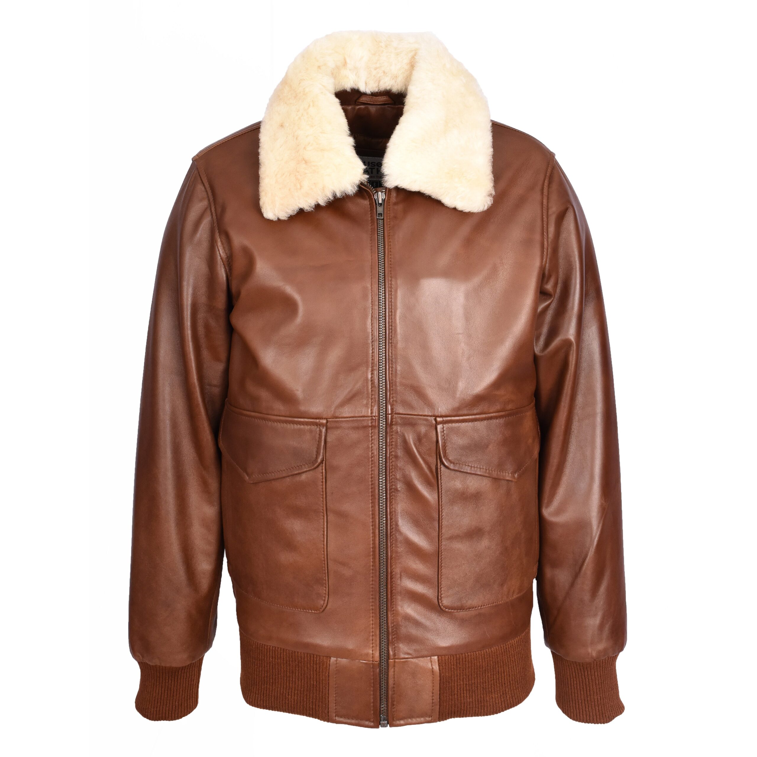BUNERI Aviateur Luca Tan Premium Cuir G-1 Style Pilote Homme – Image 6