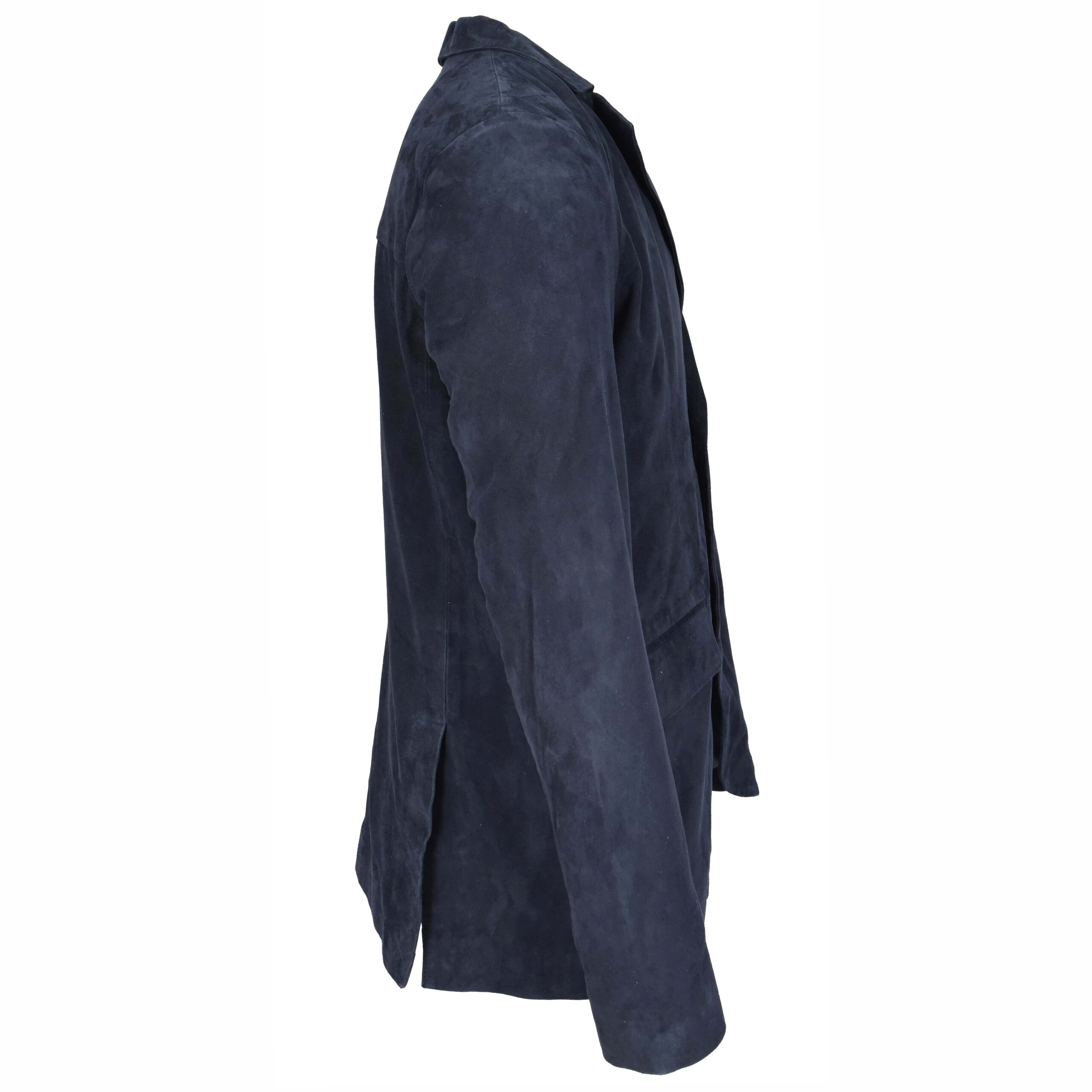 BUNERI Blazer en Daim de Chèvre pour Homme Deux Boutons Marine – Image 3