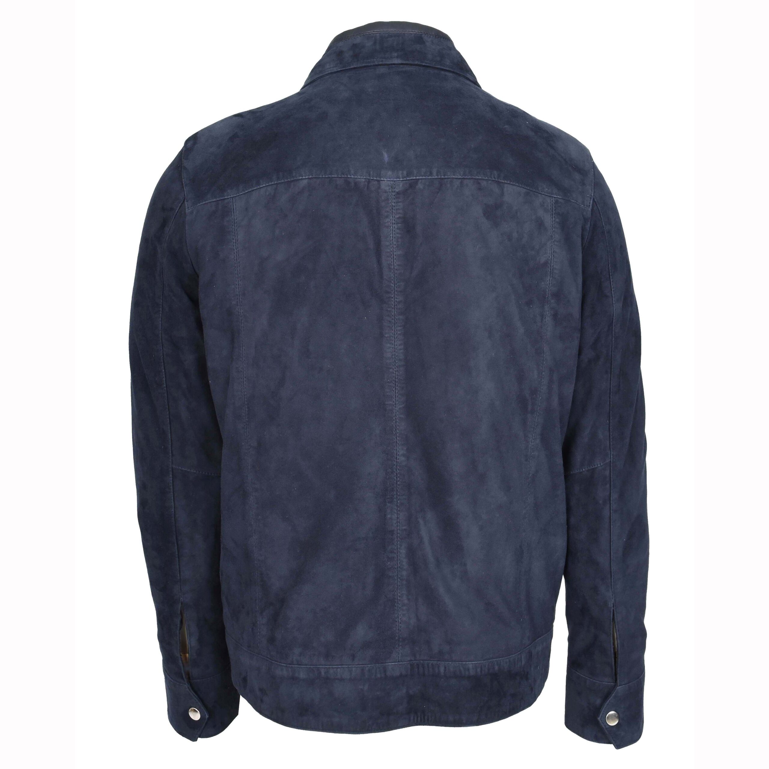 BUNERI Suède Chèvre Larry Bleu Marine Classique Zip – Image 2