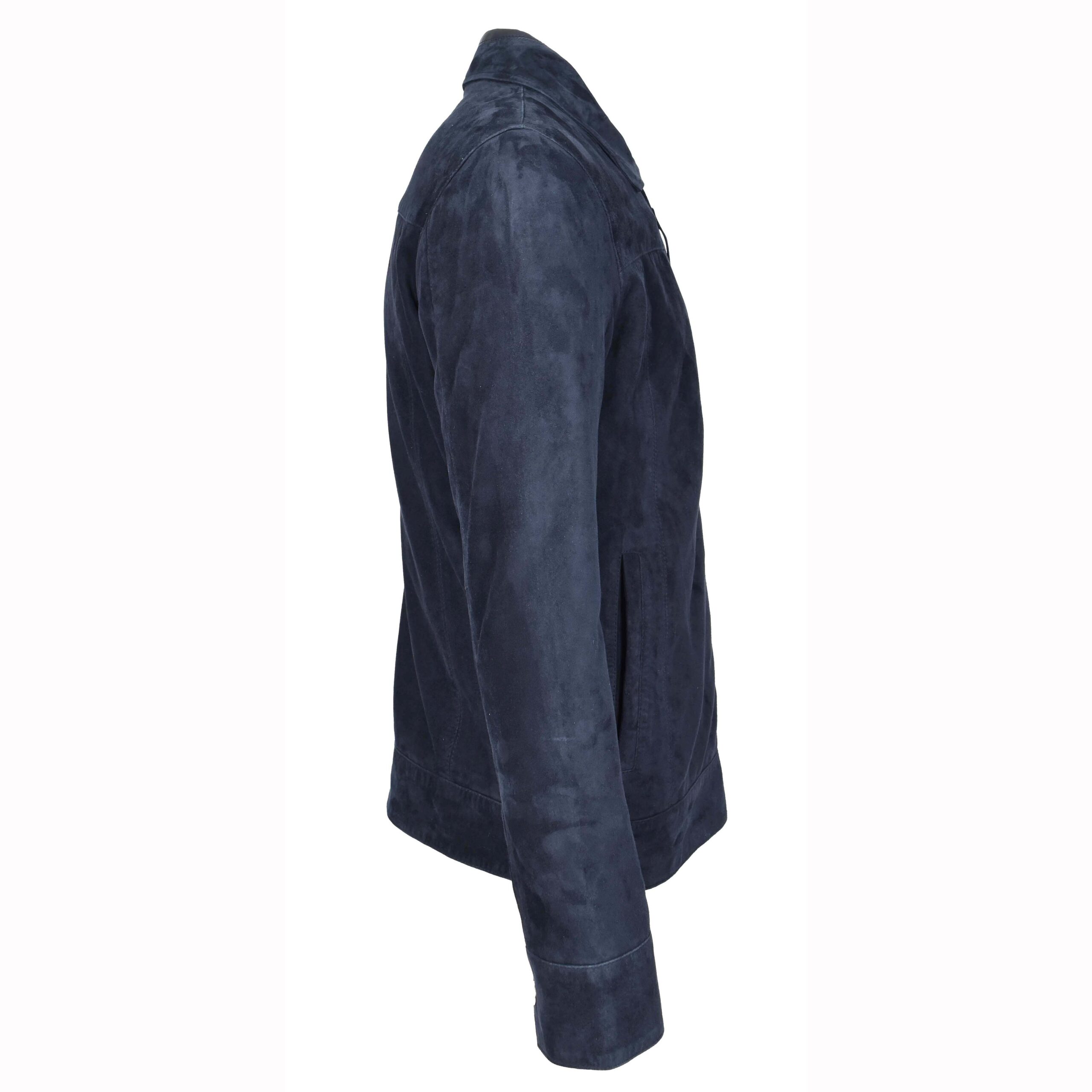 BUNERI Suède Chèvre Larry Bleu Marine Classique Zip – Image 3