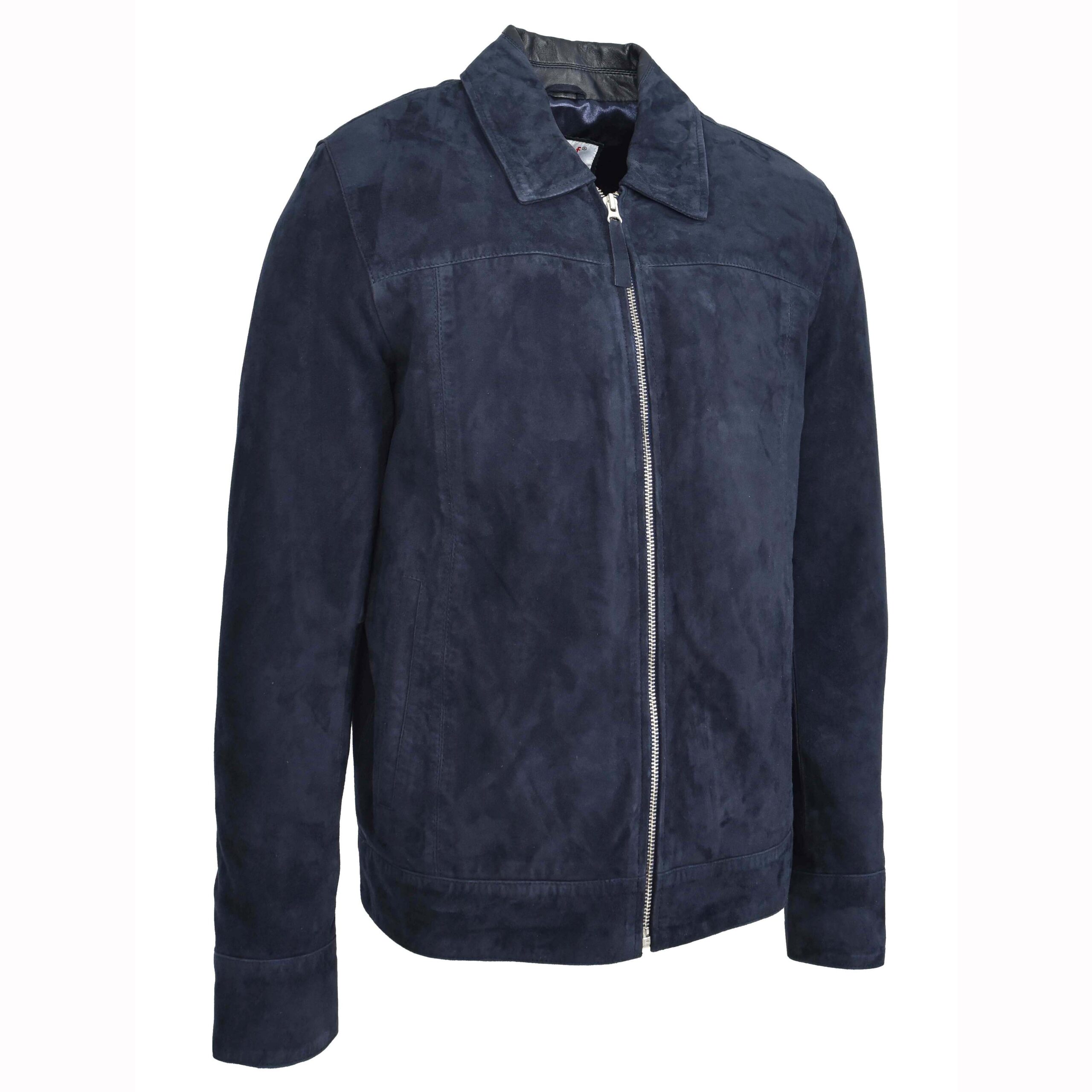 BUNERI Suède Chèvre Larry Bleu Marine Classique Zip – Image 4