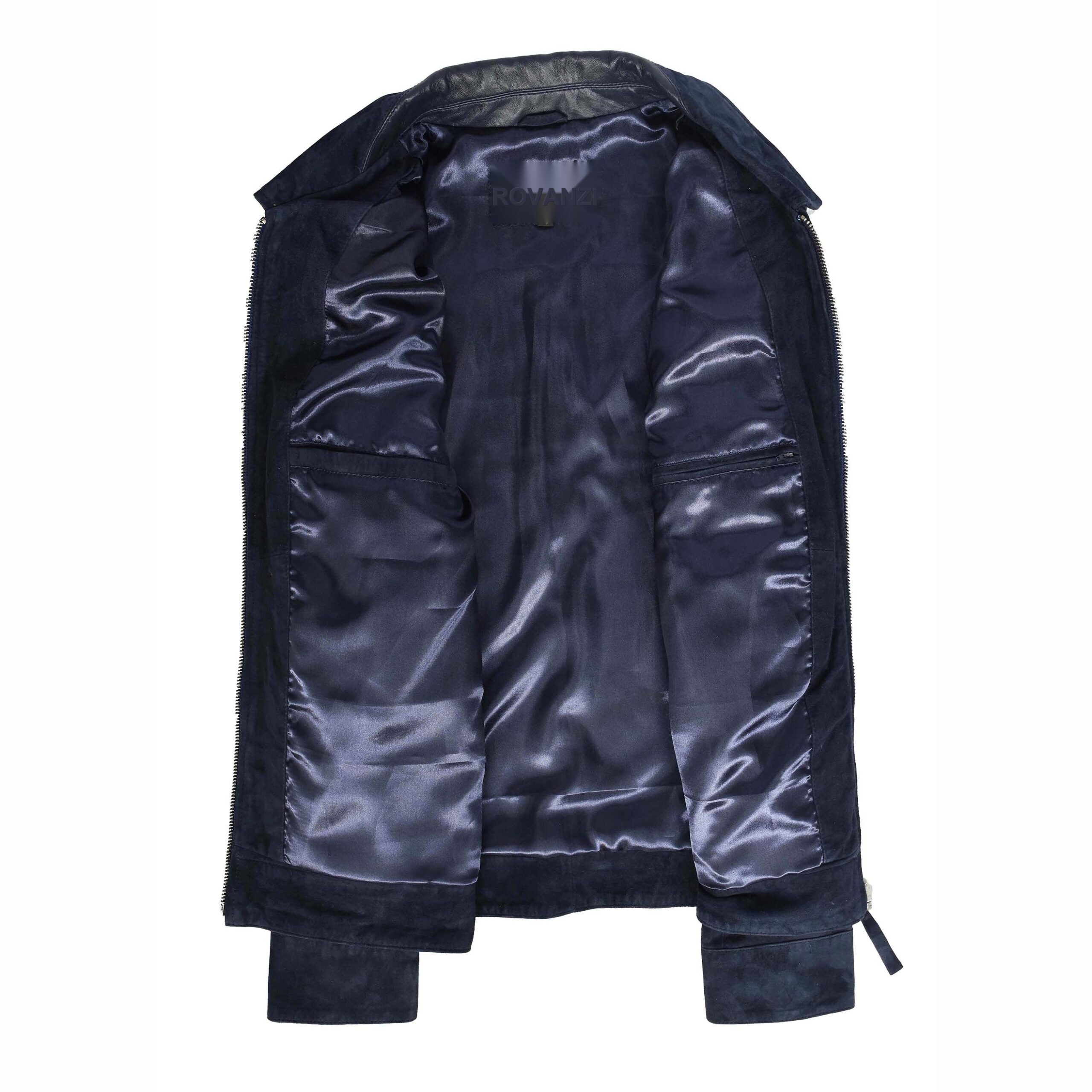 BUNERI Suède Chèvre Larry Bleu Marine Classique Zip – Image 6