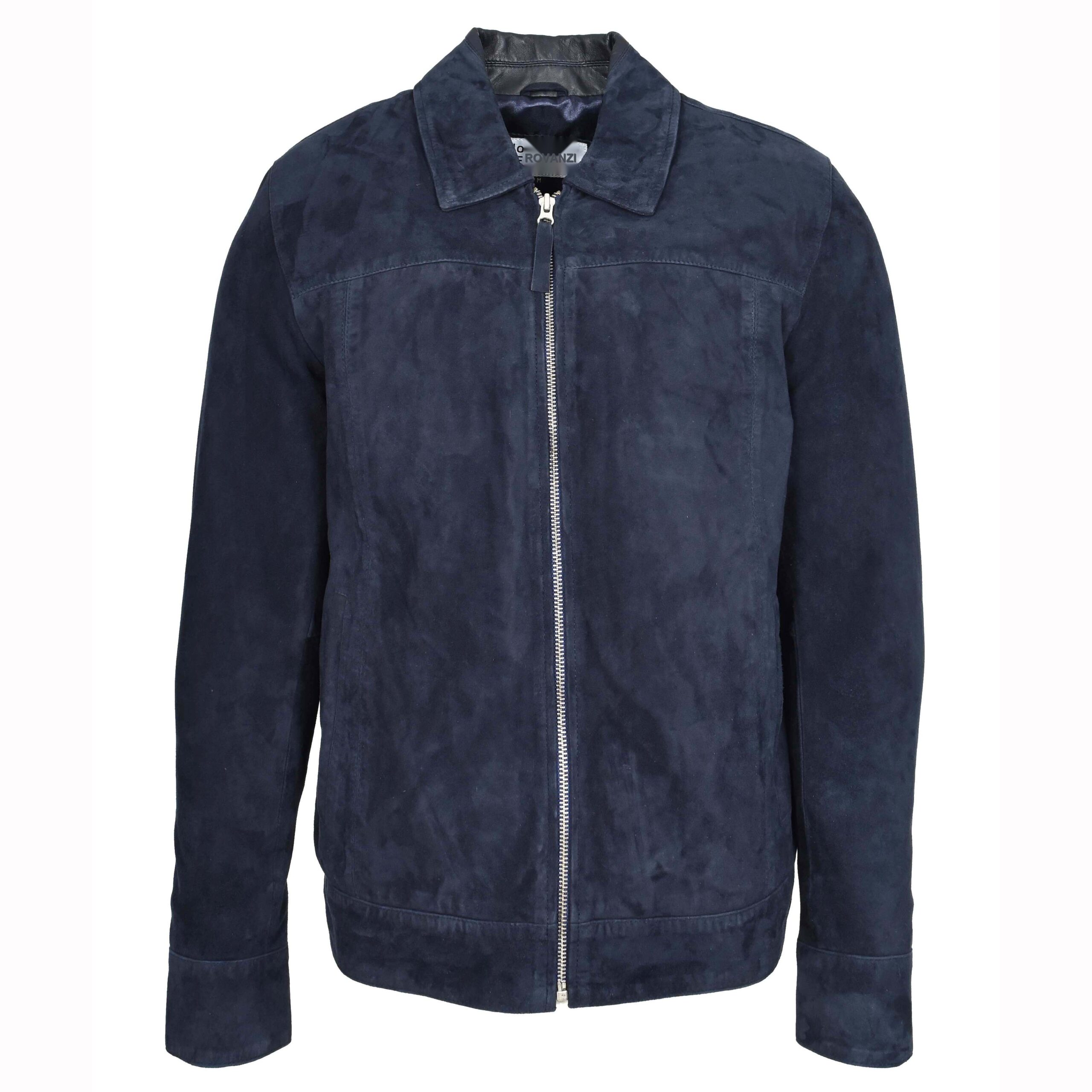BUNERI Suède Chèvre Larry Bleu Marine Classique Zip – Image 7