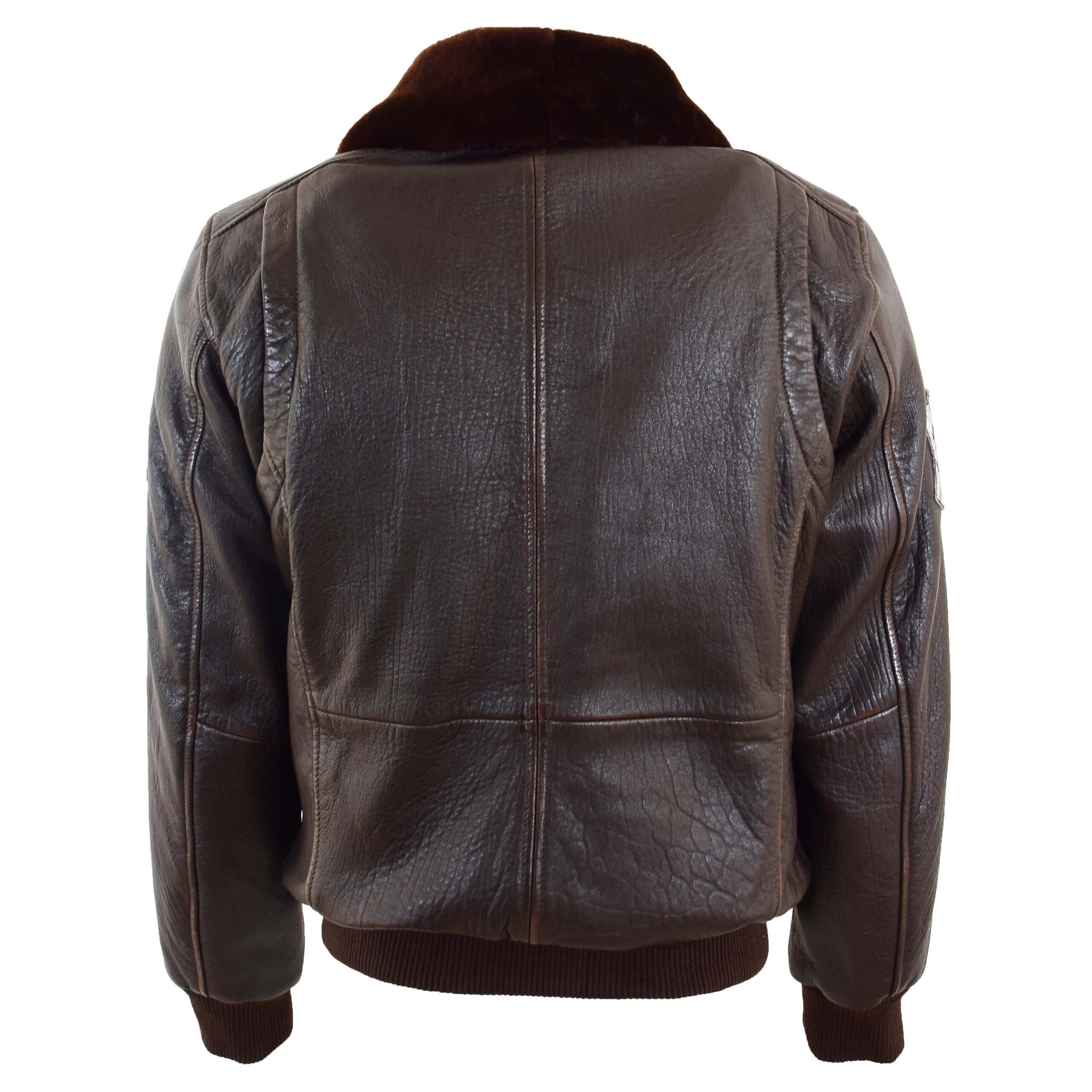BUNERI G-1 Cuir Finch Marron Insignes Aviation – Image 2