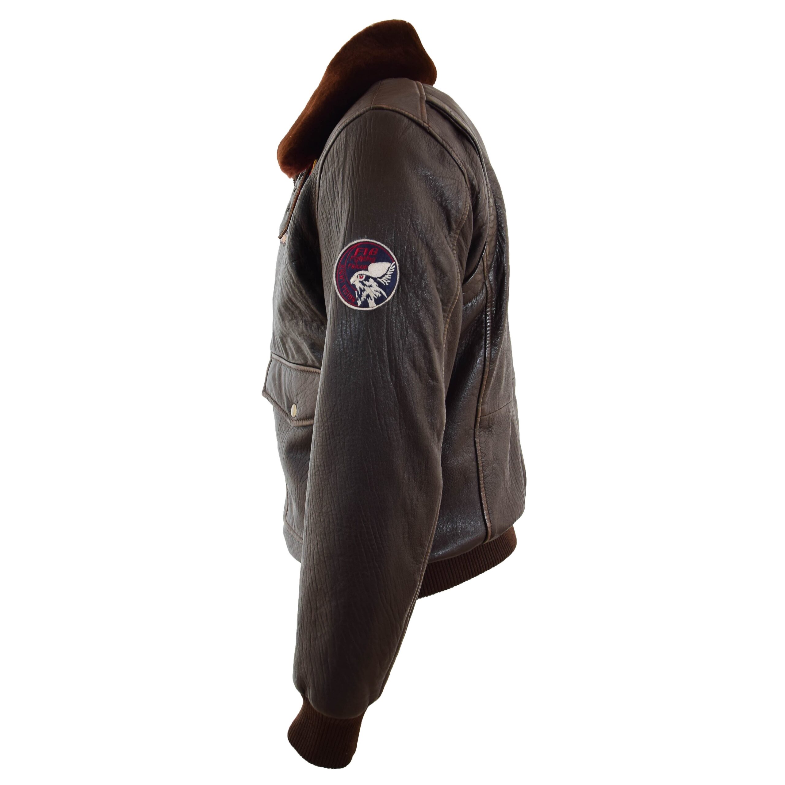 BUNERI G-1 Cuir Finch Marron Insignes Aviation – Image 6