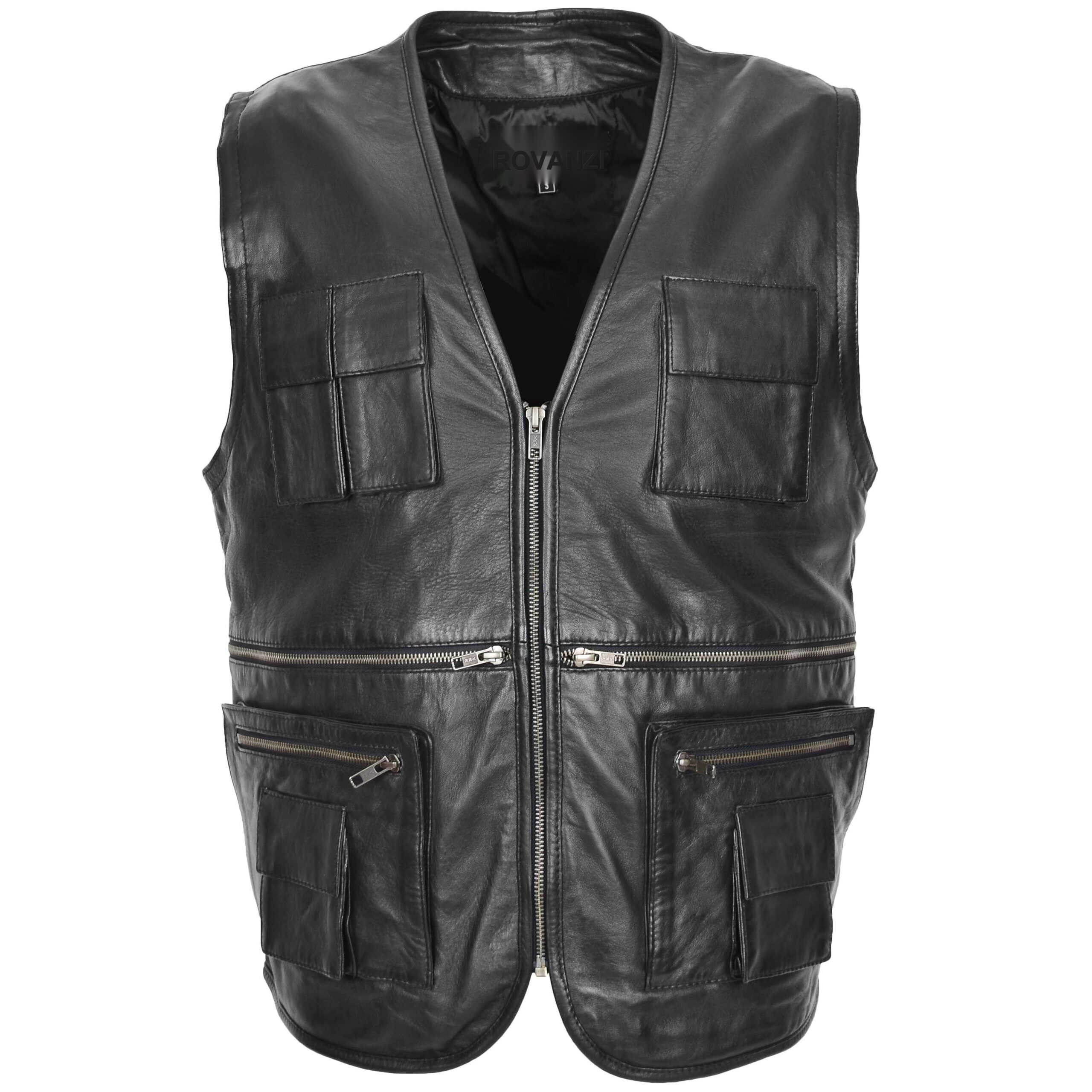BUNERI Gary en Cuir Véritable Noir Multi-Usage