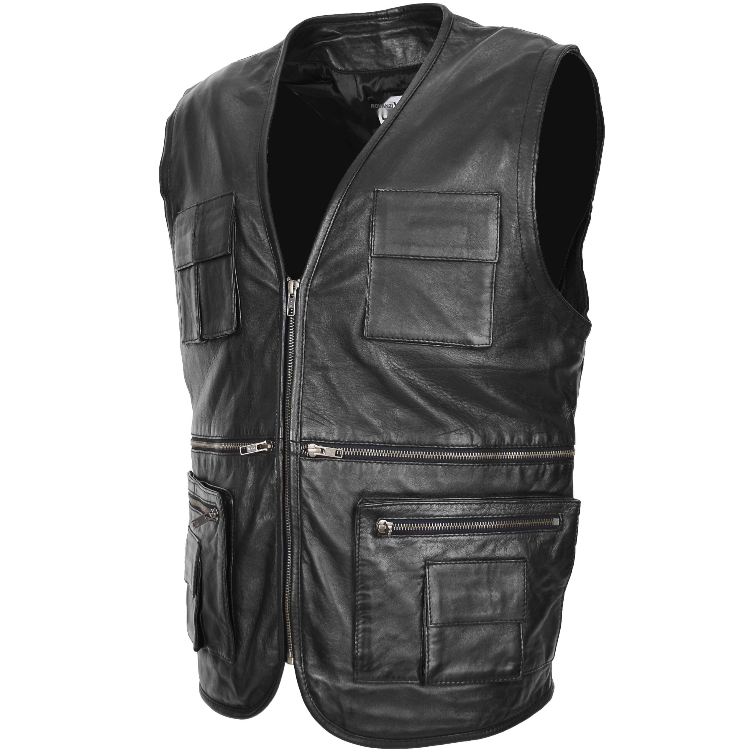 BUNERI Gary en Cuir Véritable Noir Multi-Usage – Image 3