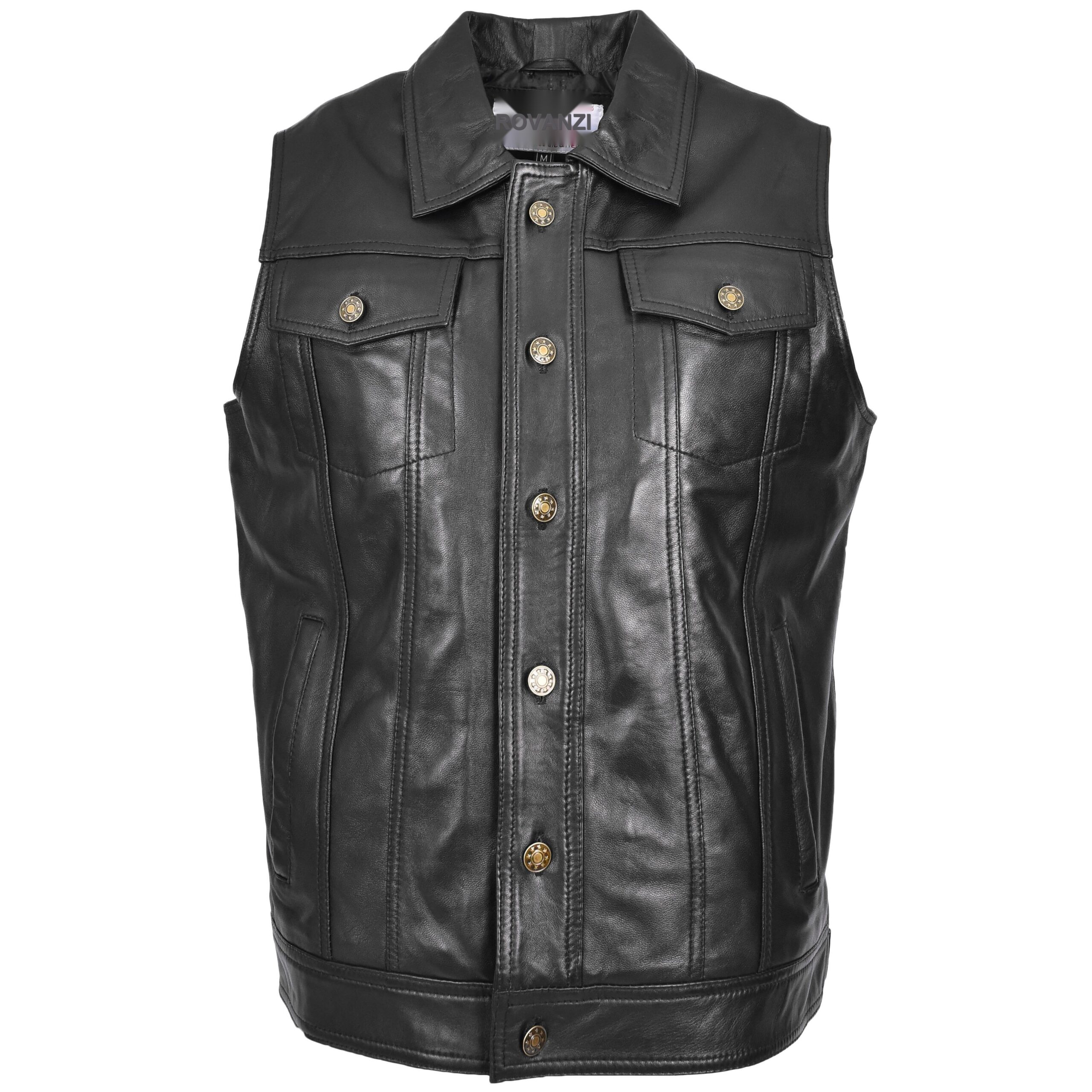 BUNERI Cuir Teddy Noir Style Trucker Classique – Image 3