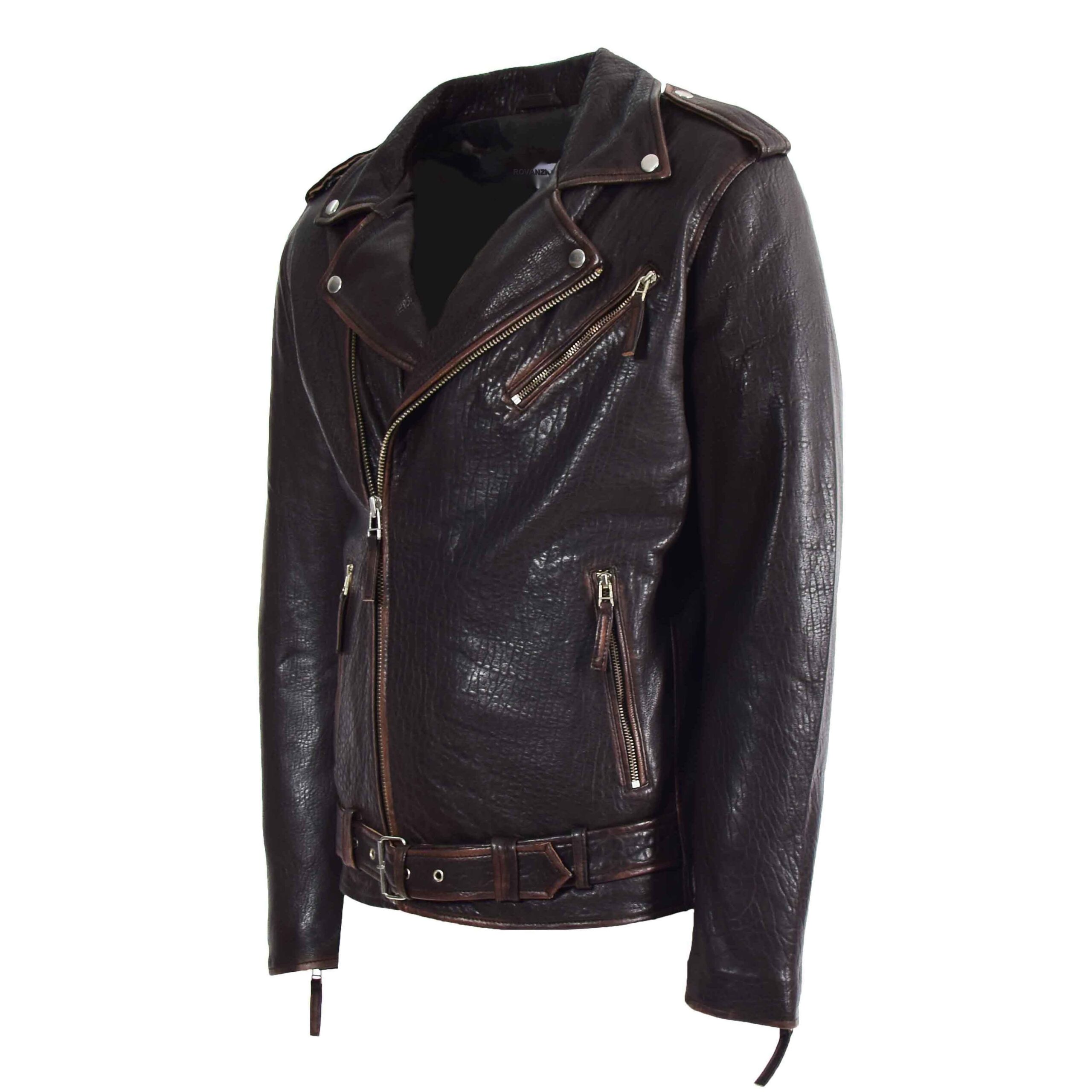 BUNERI Biker Nelson en Cuir Néo-Zélandais Style Brando – Image 3