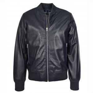 BUNERI Bomber Cuir Torque Marine MA-1 Varsity