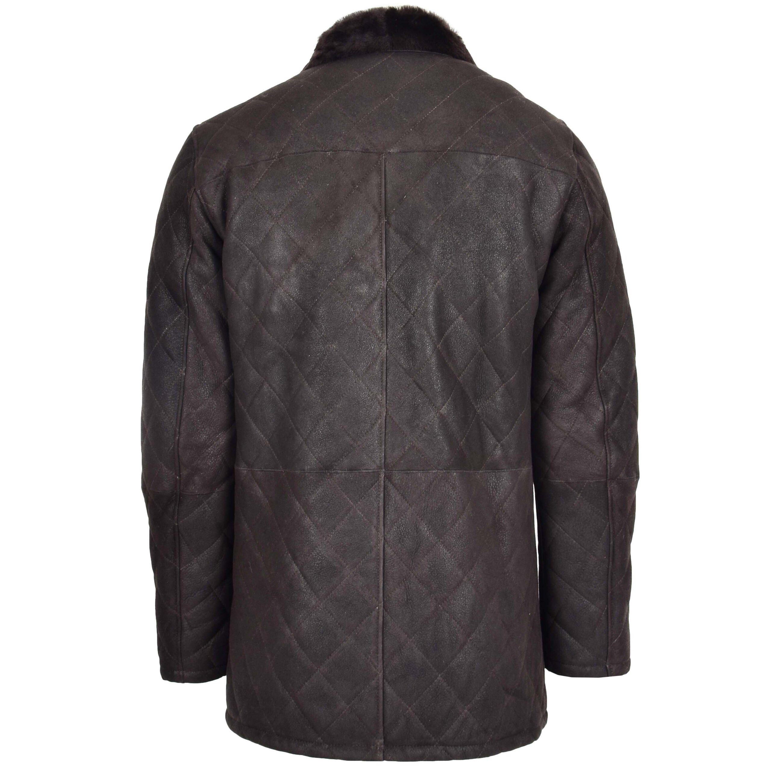 BUNERI Marron Foncé Veste Mouton Point de Croix Anorak – Image 2