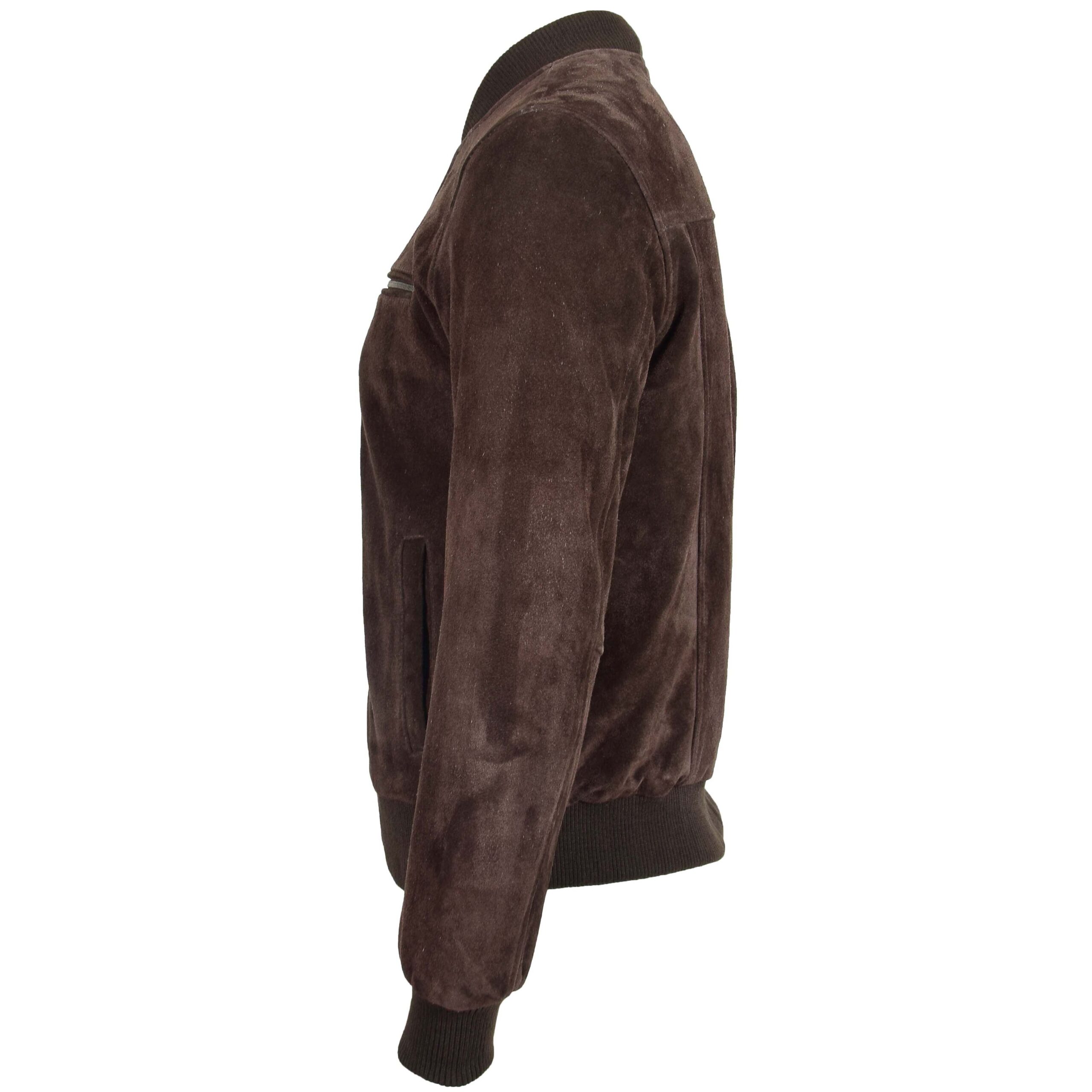 BUNERI Veste Bomber Varsity en Daim pour Homme Marron – Image 5
