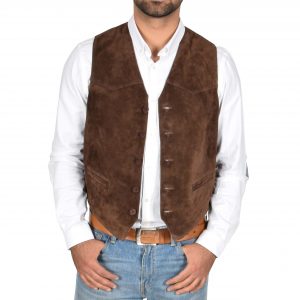 BUNERI Suède Don Marron Boutonné