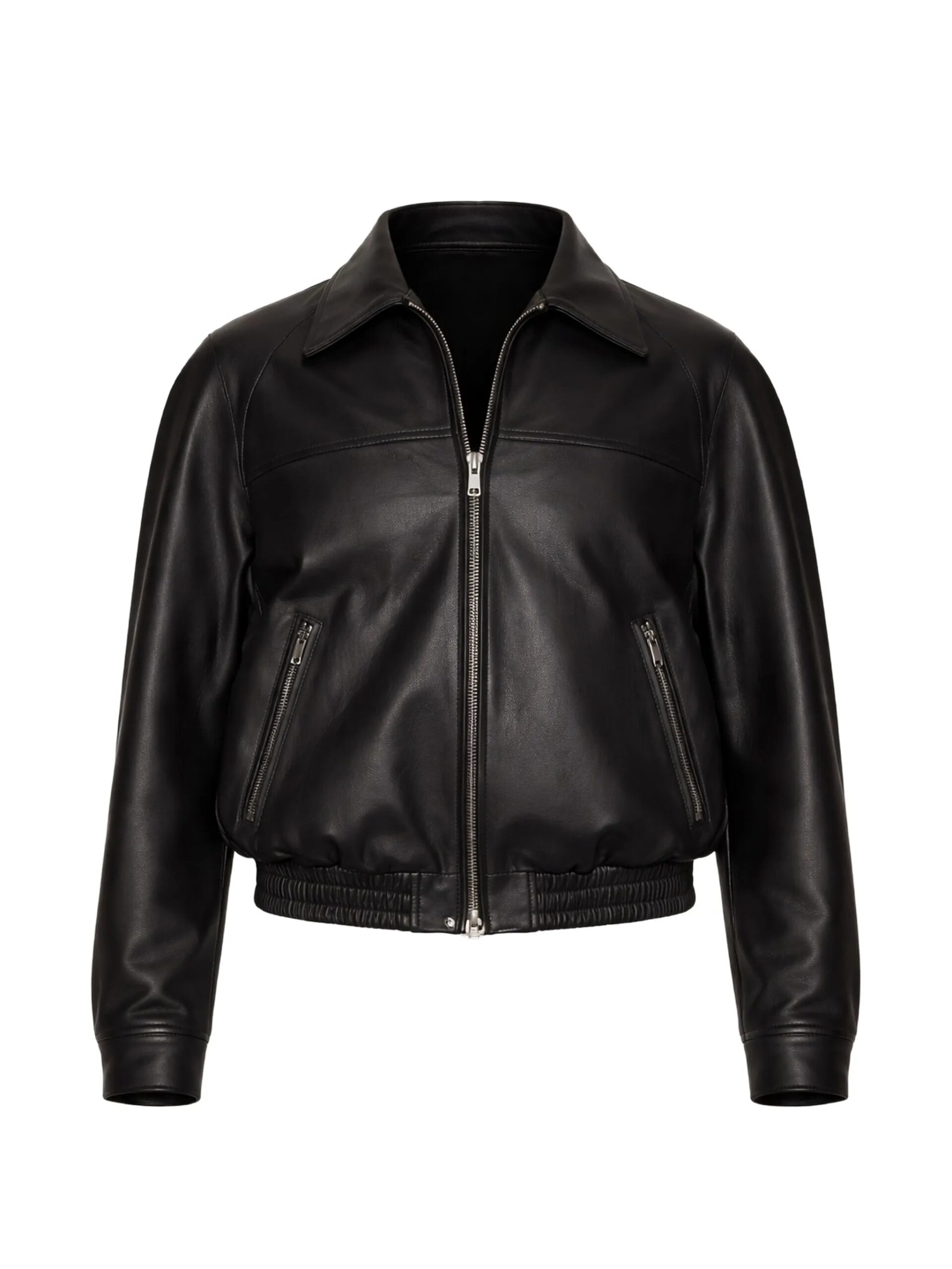 BUNERI Veste Homme Cuir Zipple Noire