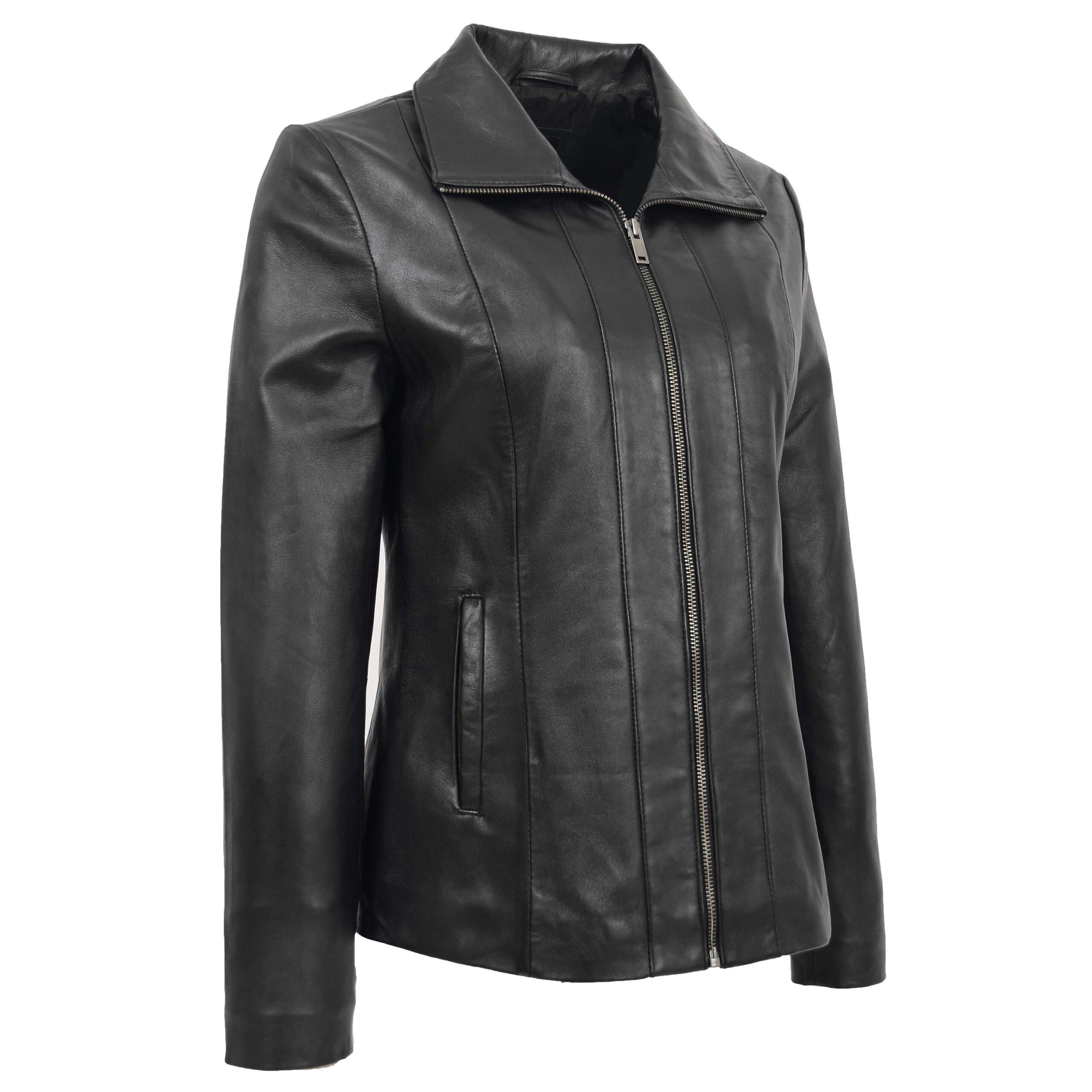 BUNERI Cuir Julia Noire Classique Zip – Image 4