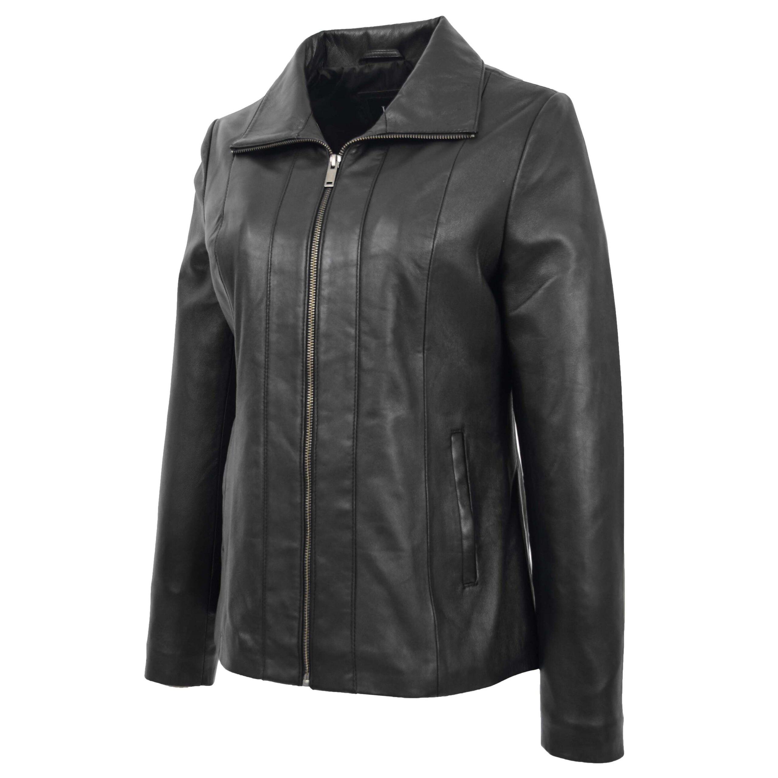 BUNERI Cuir Julia Noire Classique Zip – Image 5