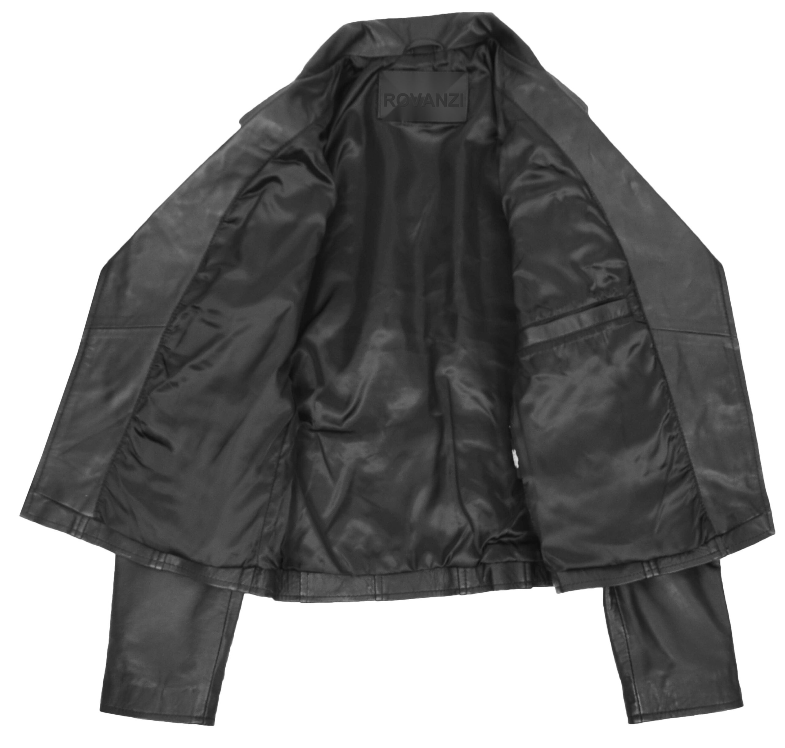 BUNERI Biker Cuir Cara Noir Cross Zip – Image 6