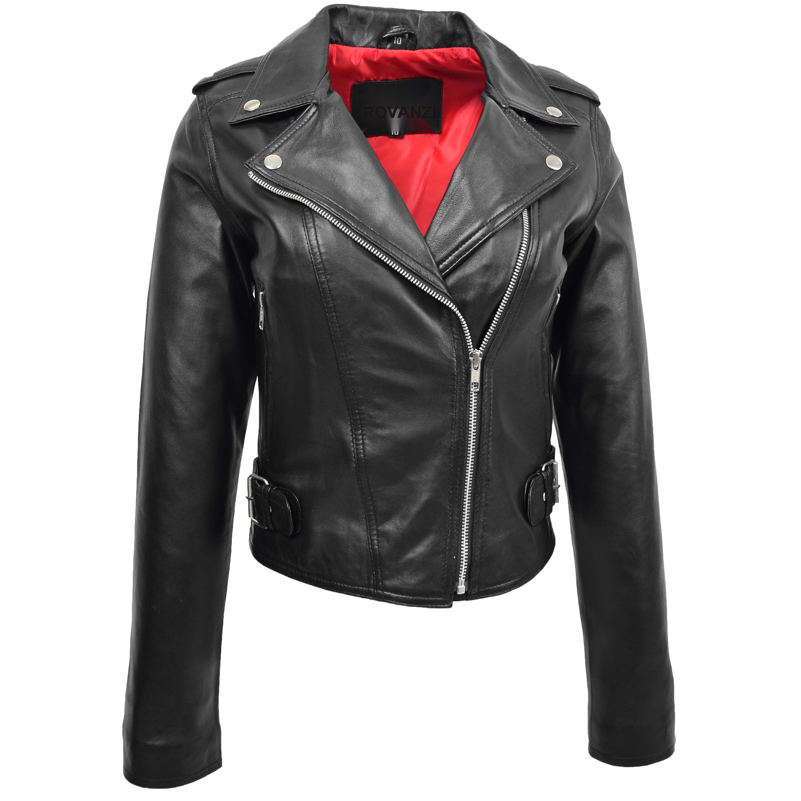 BUNERI Biker Cuir Emma Noire Zip Croisé – Image 3