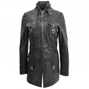 BUNERI Cuir Kendall Noire Double Zip