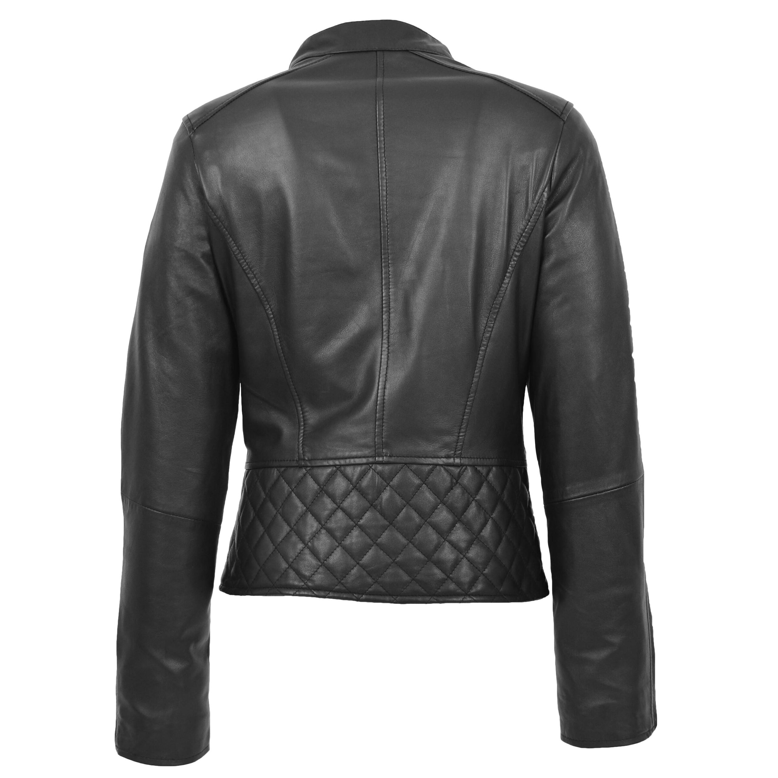 BUNERI Biker Cuir Laura Noire à Col Montant – Image 2