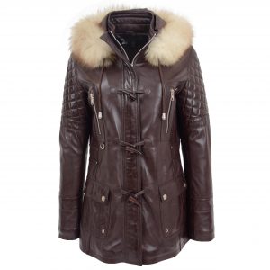 BUNERI Ariel Style Duffle Original en Cuir Marron