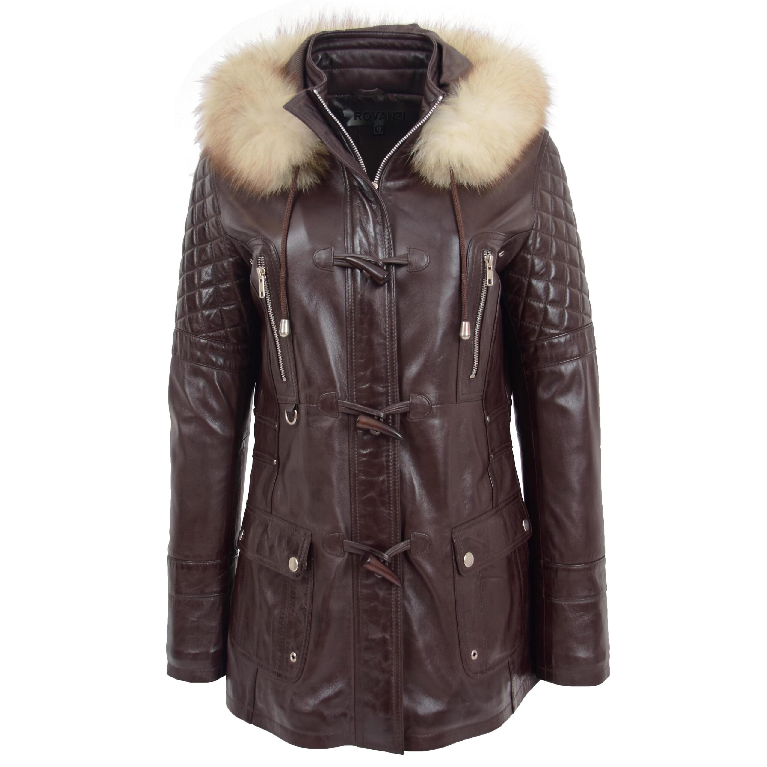 BUNERI Ariel Style Duffle Original en Cuir Marron