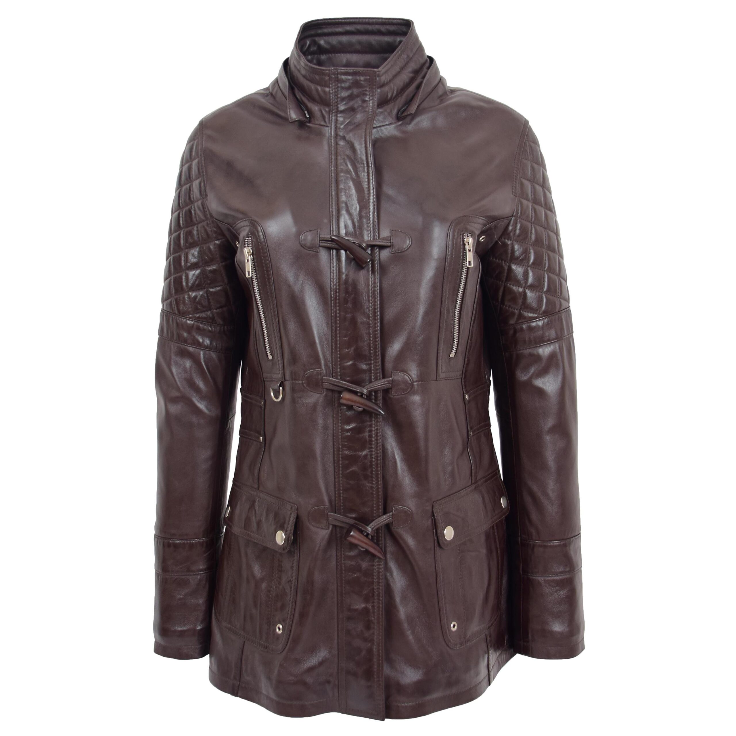 BUNERI Ariel Style Duffle Original en Cuir Marron – Image 3