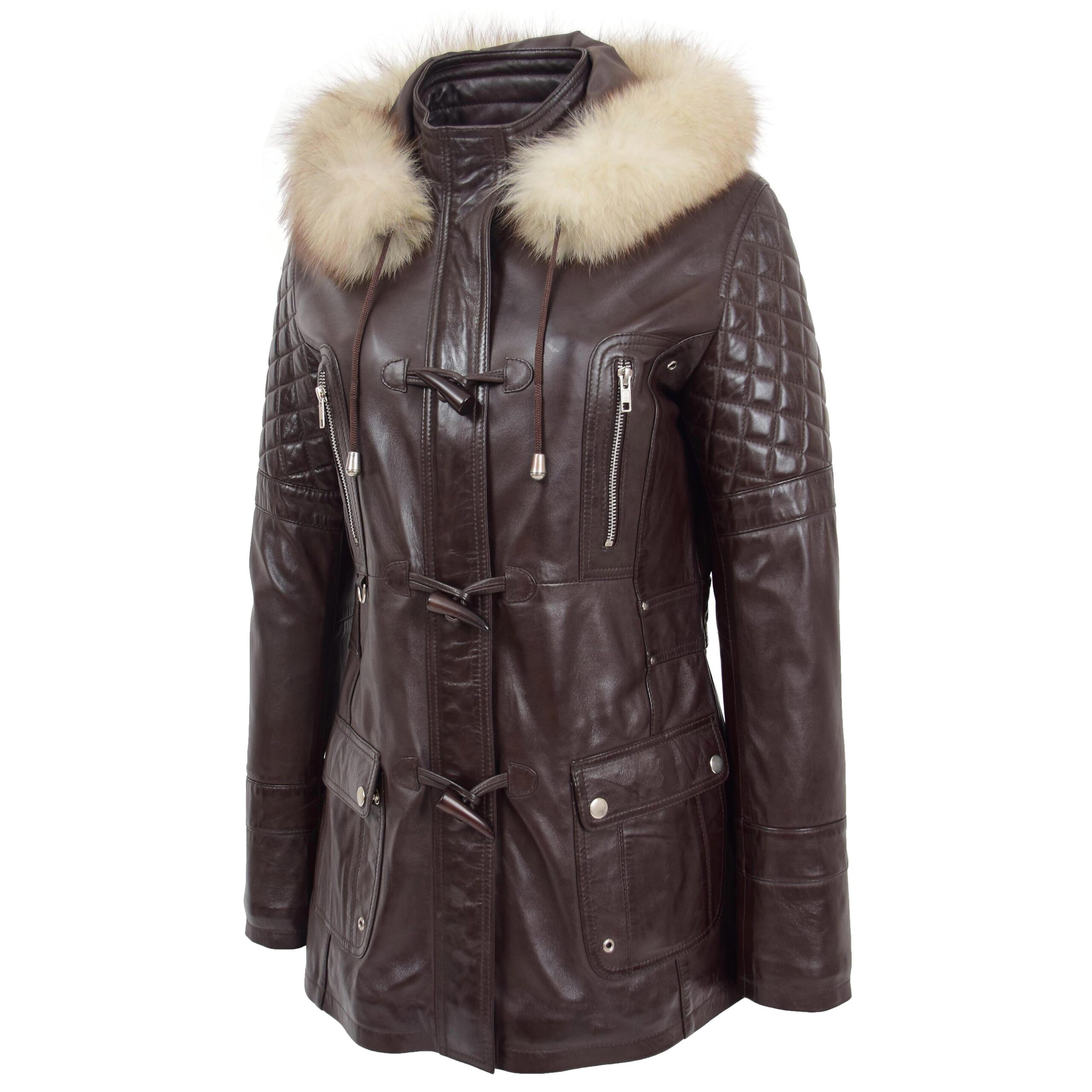 BUNERI Ariel Style Duffle Original en Cuir Marron – Image 4