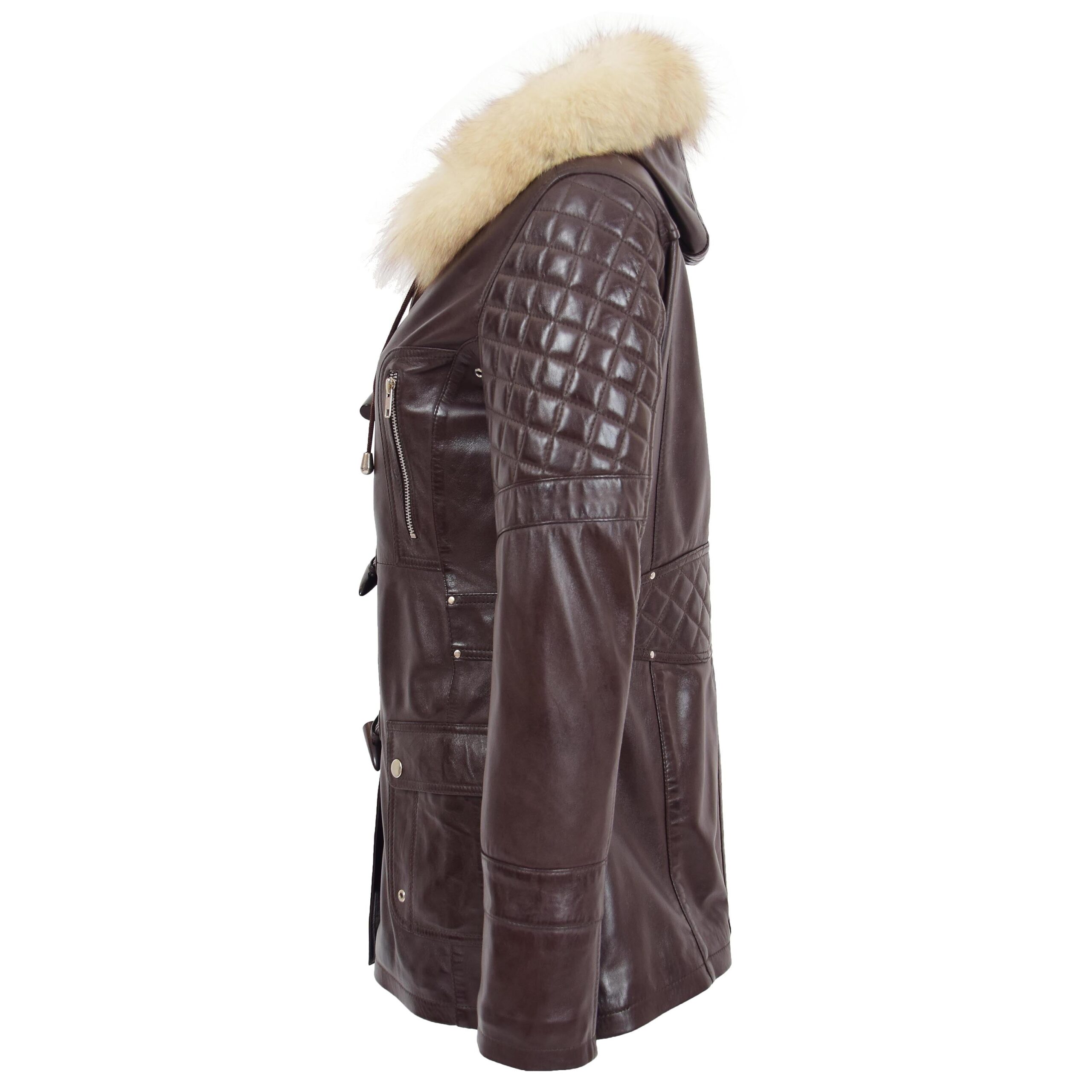 BUNERI Ariel Style Duffle Original en Cuir Marron – Image 5