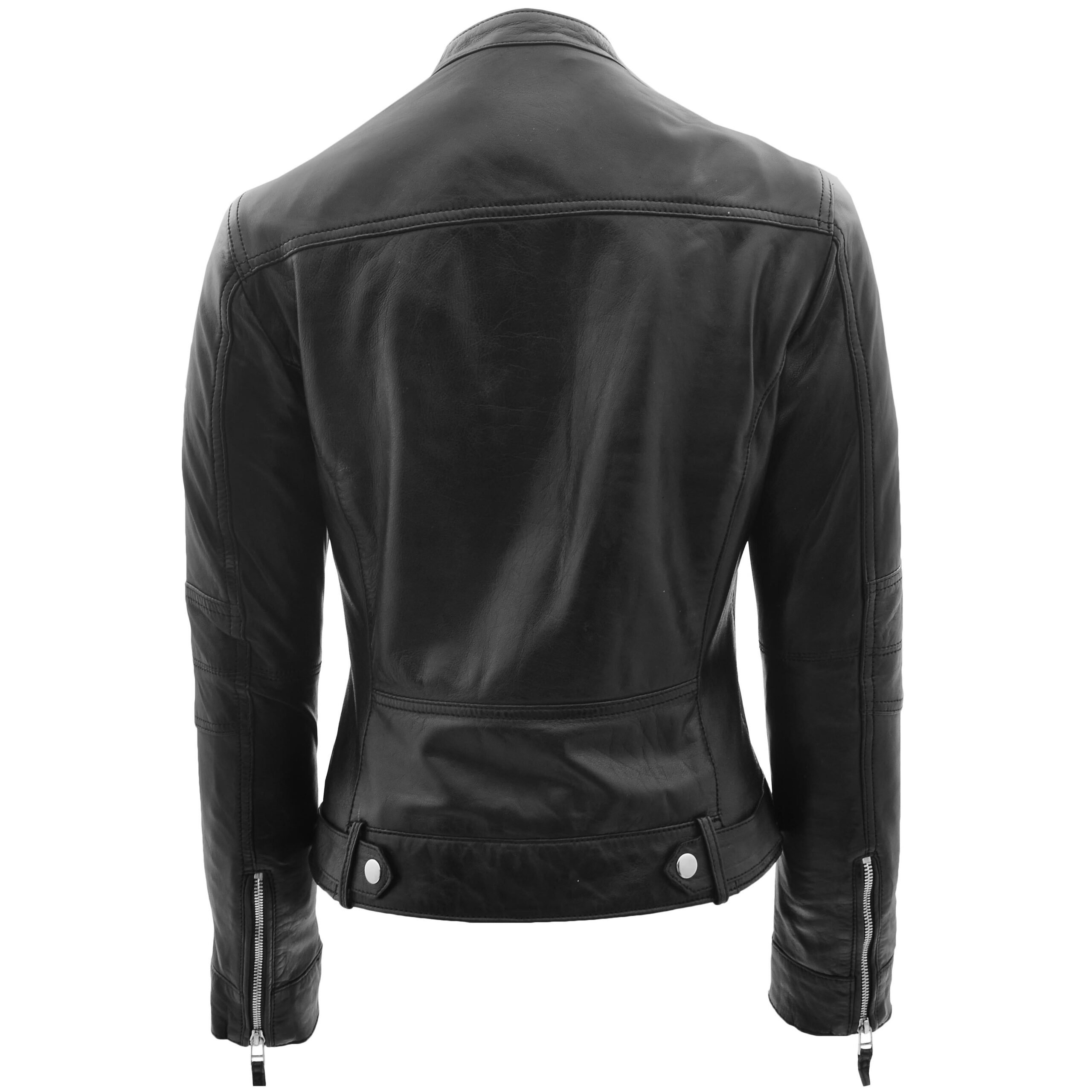 BUNERI Biker Cuir Annie Noire Style Casual – Image 2