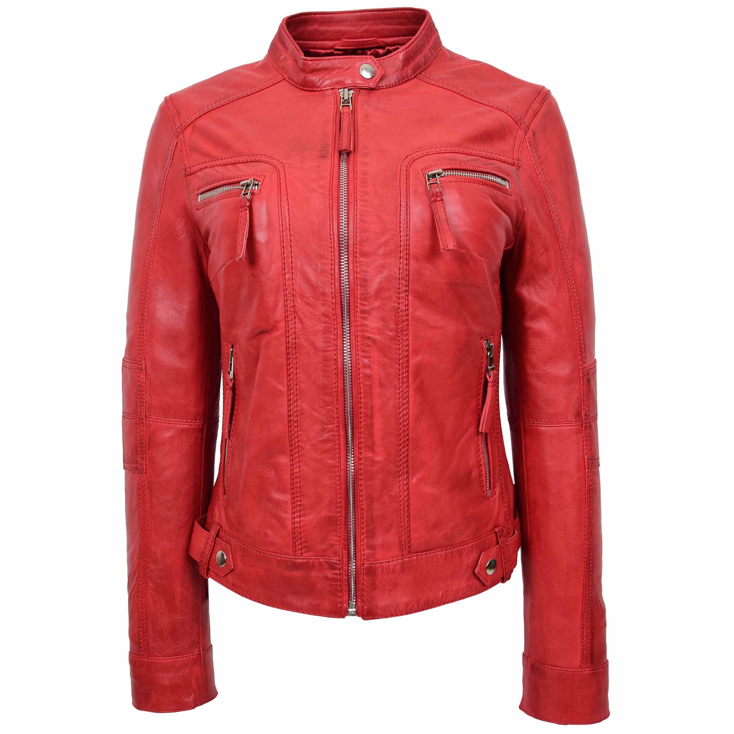 BUNERI Biker Cuir Casual Annie Rouge – Image 3